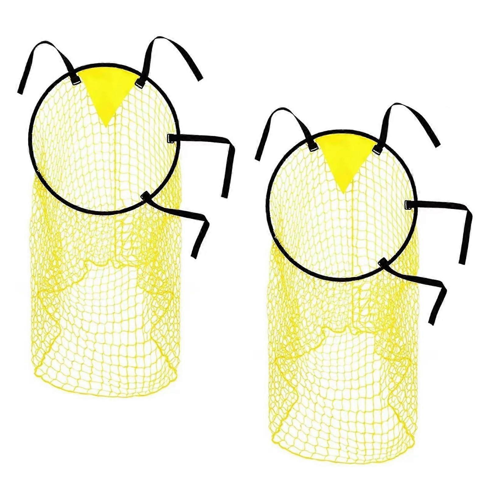 Top Bins Football Targets 2-Pack Training Nets for Kicking Accuracy and Shooting Practice Goal Target Nets Yellow