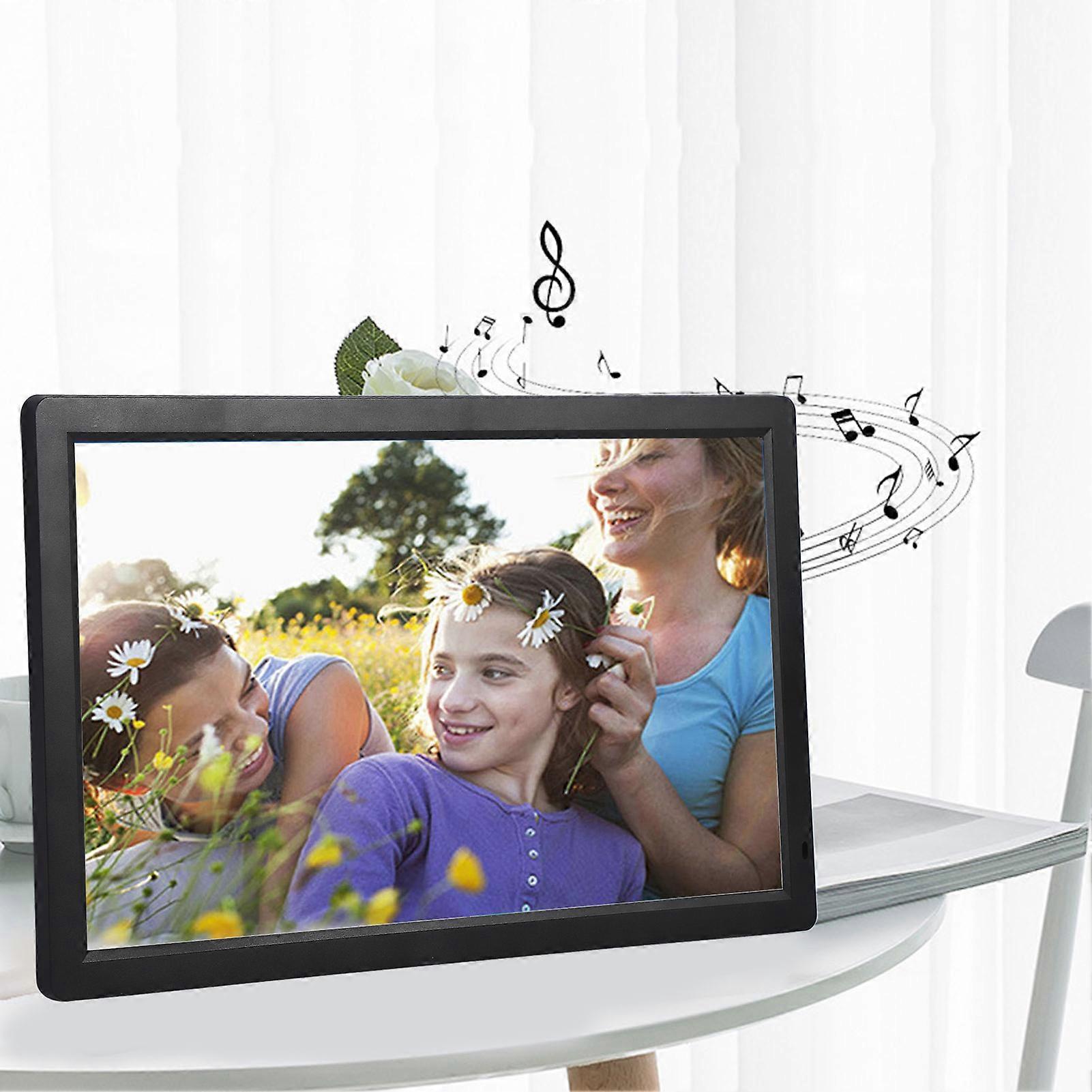 32" Digital Photo Frame 1920x1080P HD IPS Screen Clock Speaker