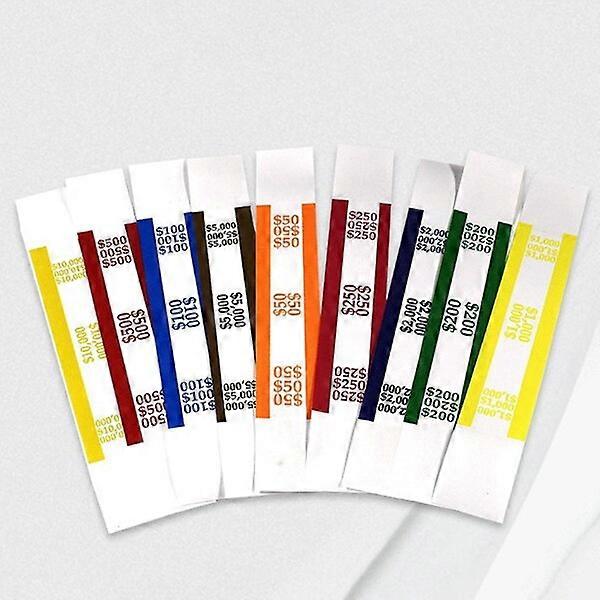 Cash strapping bands, around 450 pcs, nine-color self-sealing design