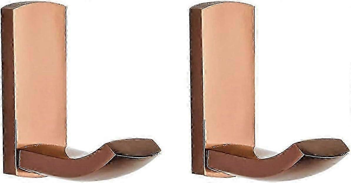 Brass coat hooks for shower with rose gold finish - 2 pack
