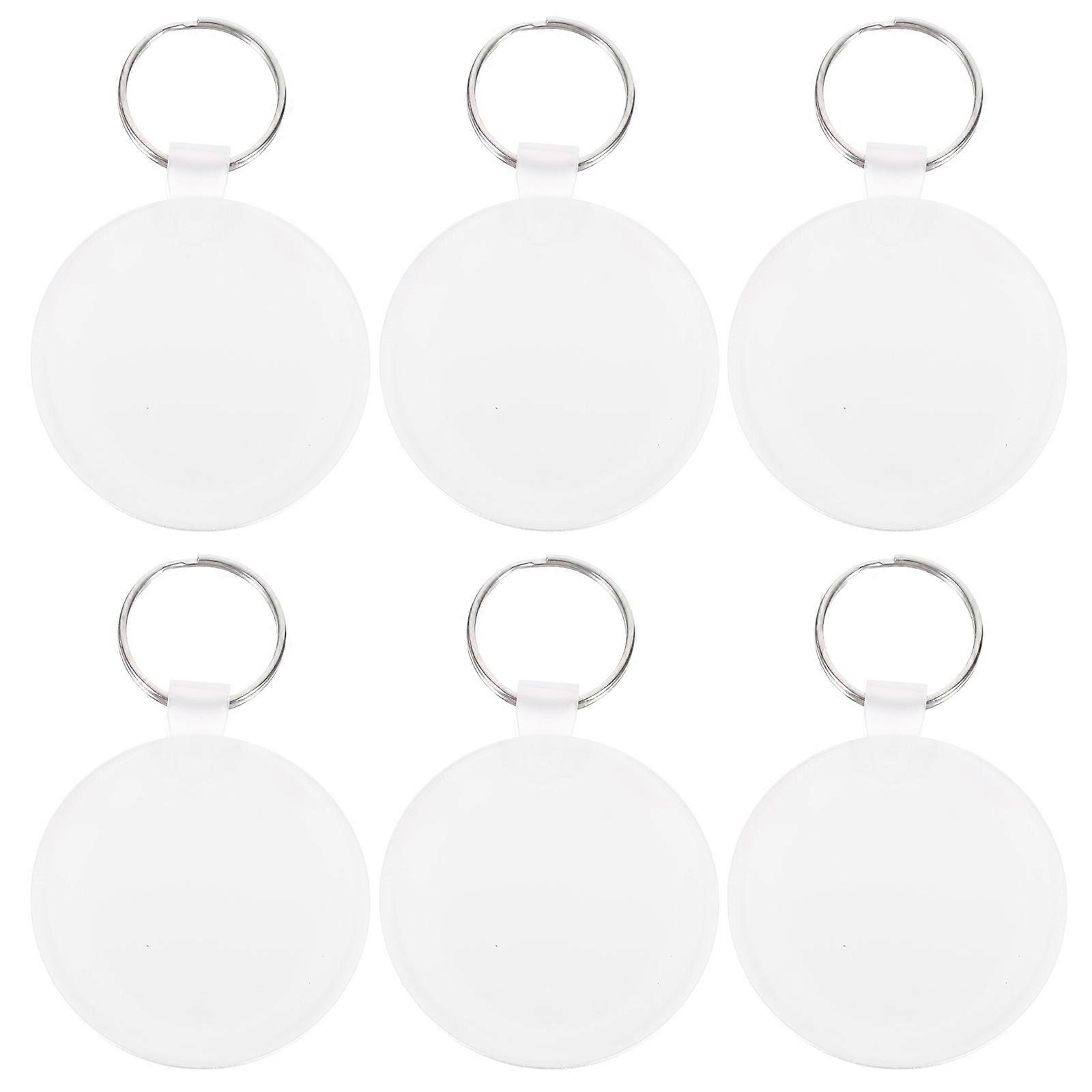 Decorative Acrylic Key Chain for DIY Sublimation Perfect for Heat Transfer Applications White