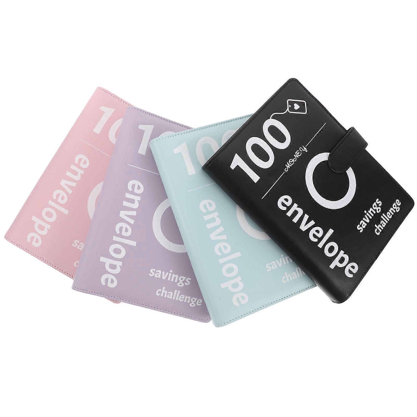 Cash Envelopes For Budgeting Savings Challenge Binder With Clear Cash Envelopes Ideal For Financial Planning 4 Sets Black Color