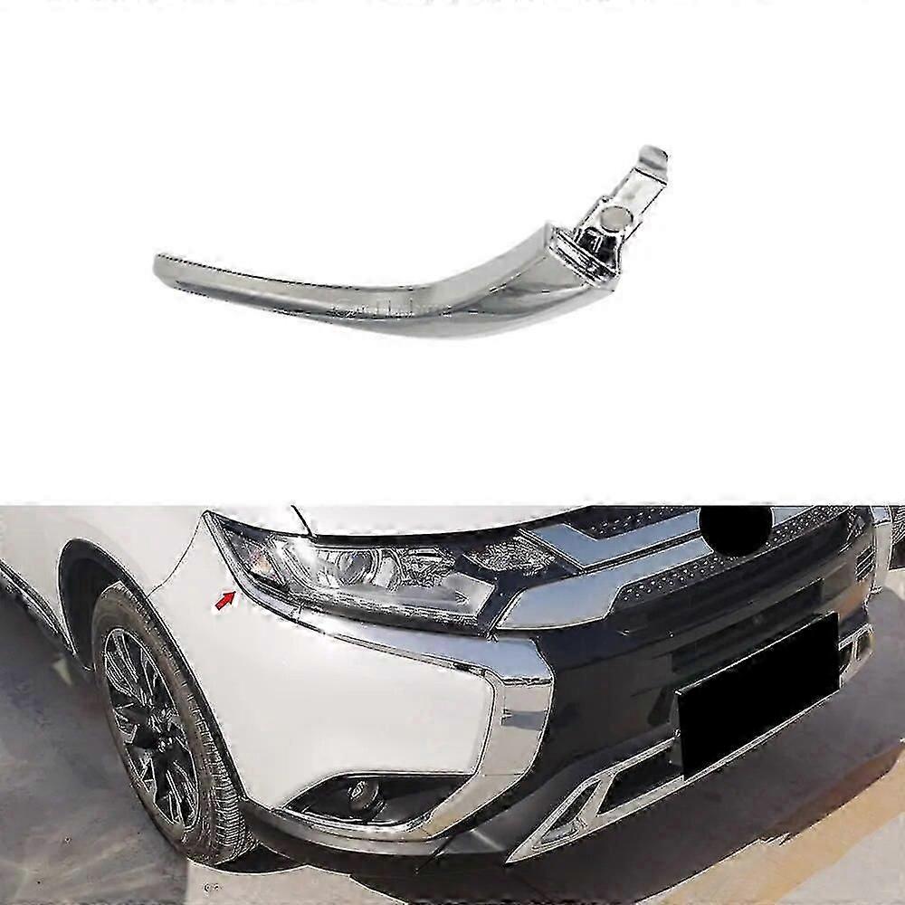 Bande de moulage de garniture chromée de pare-chocs avant pour Mitsubishi Outlander 2016 2017 2018 2019 Pièces de panneau de couverture de feu de brouillard de moulage de voiture