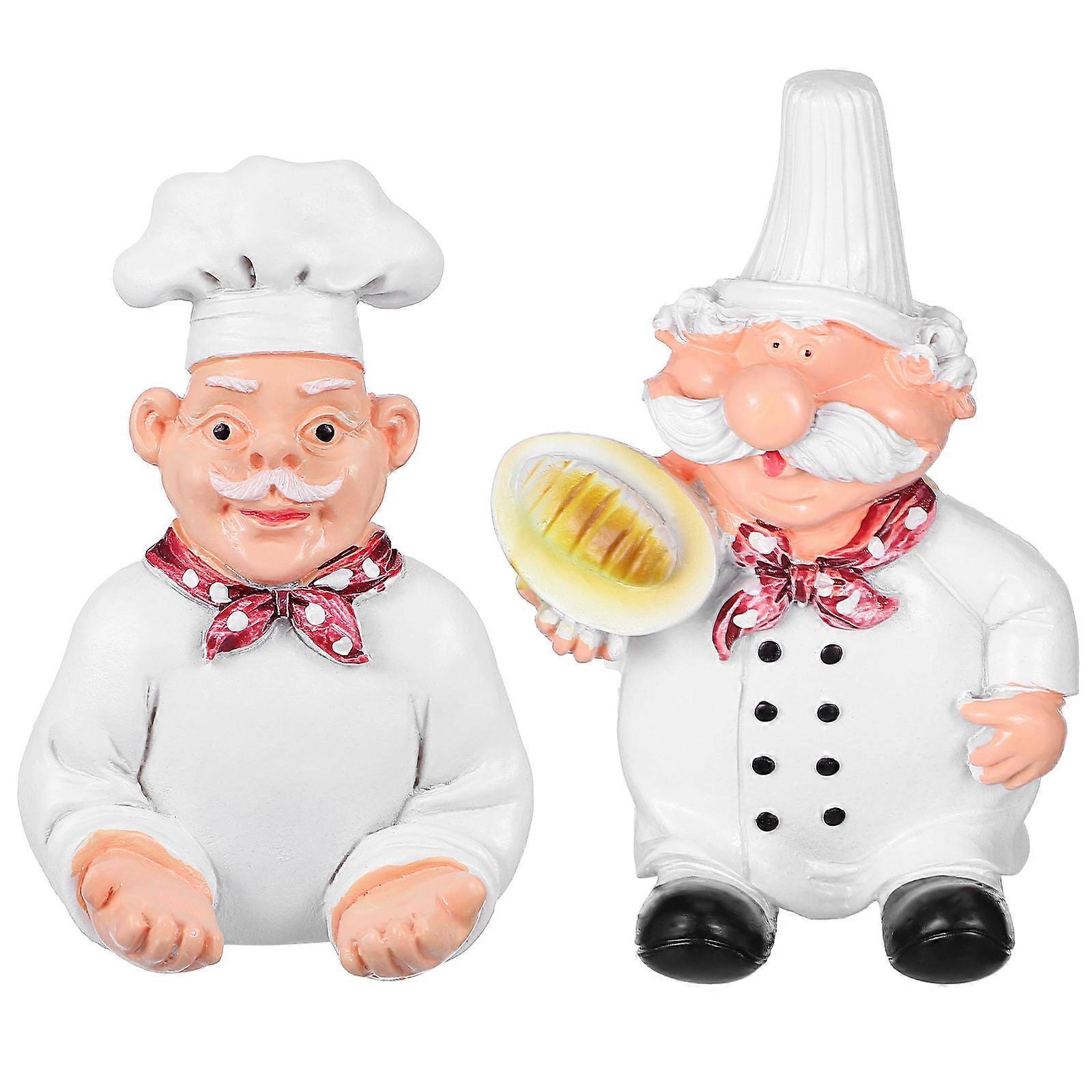 Chef-Shaped Wall Mount Hooks for Power Plugs and Keys No Drilling Resin Material Assorted Color