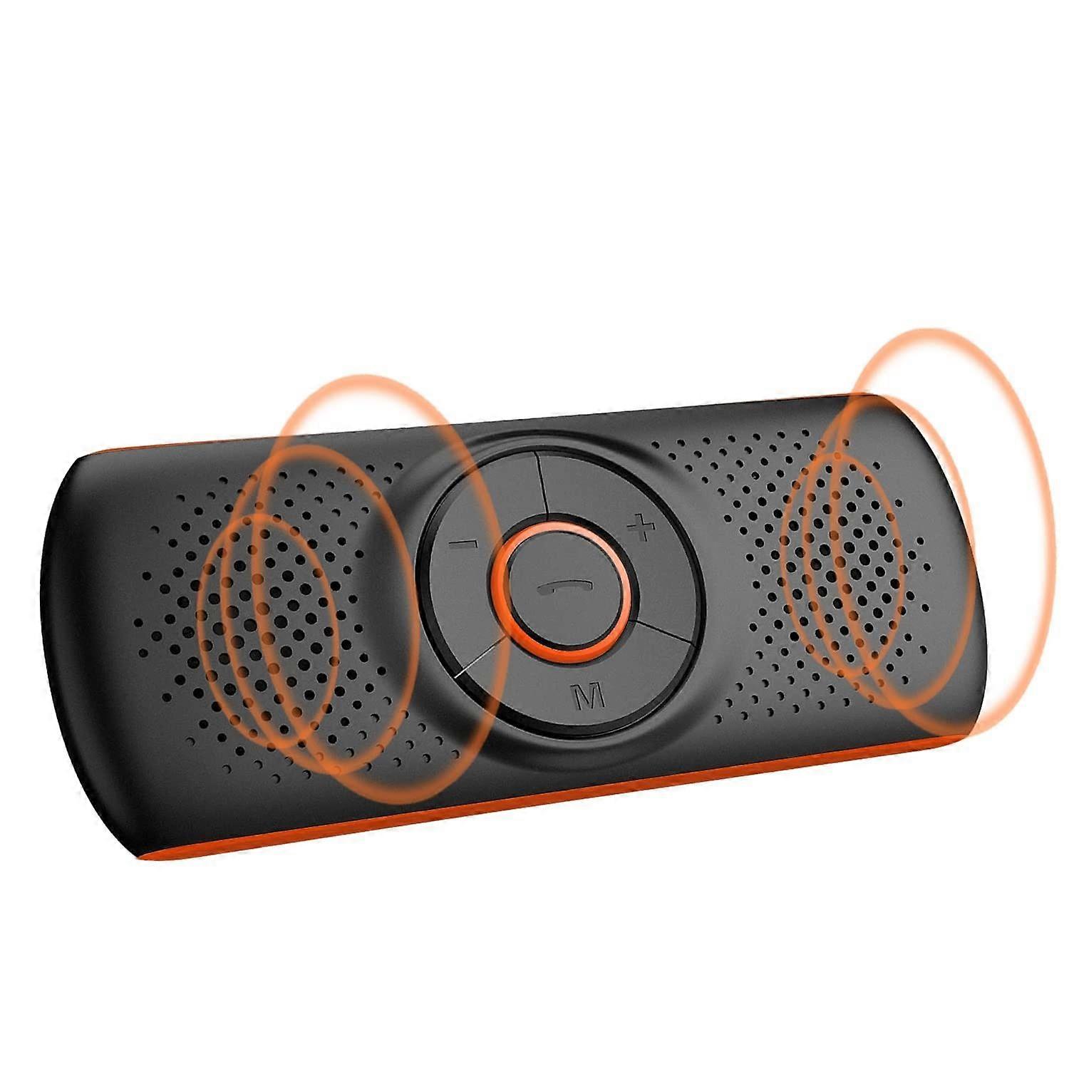 Hands Free Car Kit Bluetooth - Bluetooth Car Speaker Car Speakerphone Support Siri Google Assistant Voice Guidance Built-in Mic/TF Card Player, Wirele