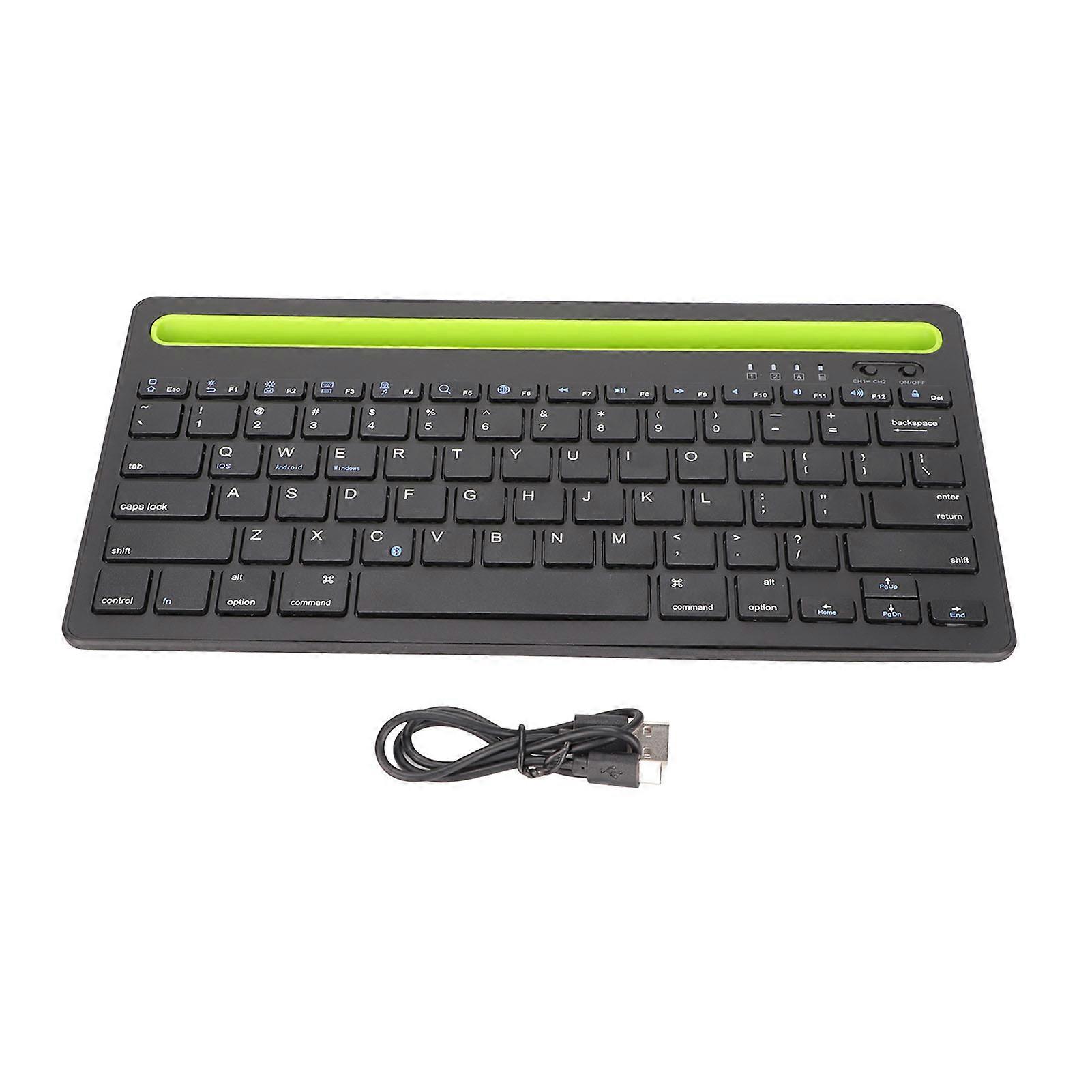 Multi Device Bluetooth Keyboard Rechargeable Wireless with Stand for Mac Windows Android