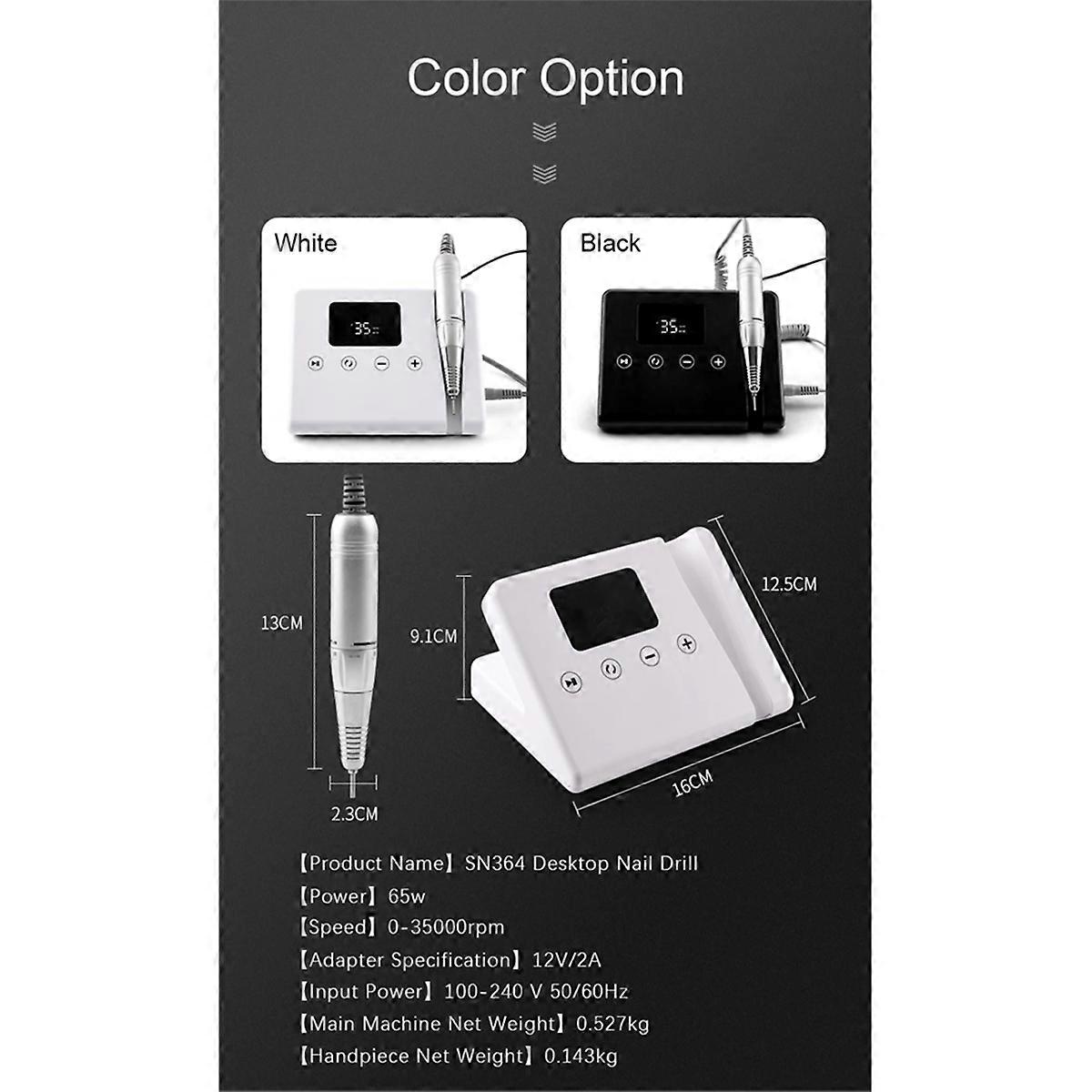 Special Telephone Shape Design High Power Nail Drill Machine with Touch Button for Desktop Easy Use