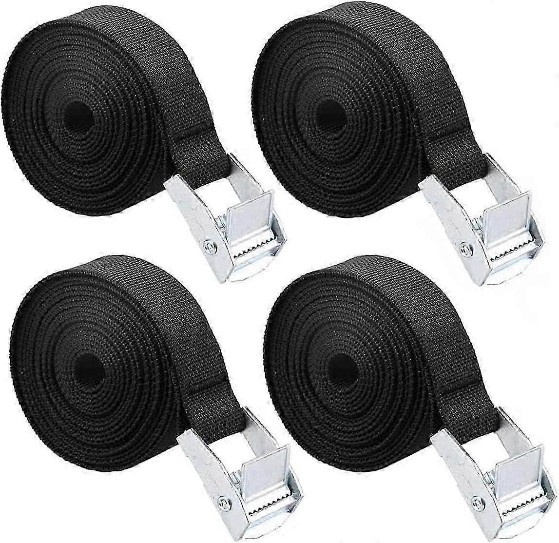 Lashing strap 2m tensioning straps 4 pcs fastening straps lashing straps with ratchet, tensioning strap
