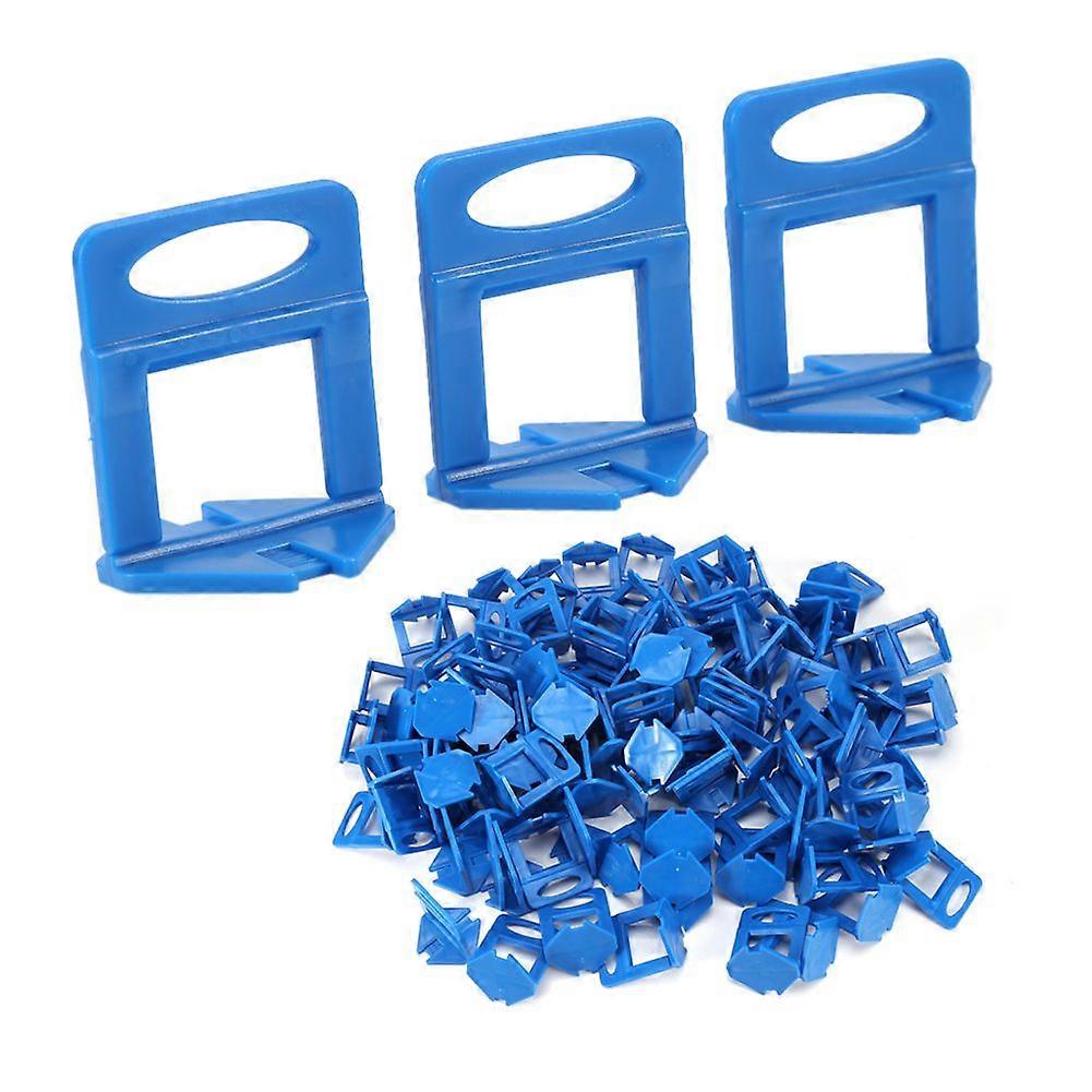 100 Pieces Blue Plastic Clips, Level Spacers for Floor and Wall Tiles, Tile Leveling System Tools