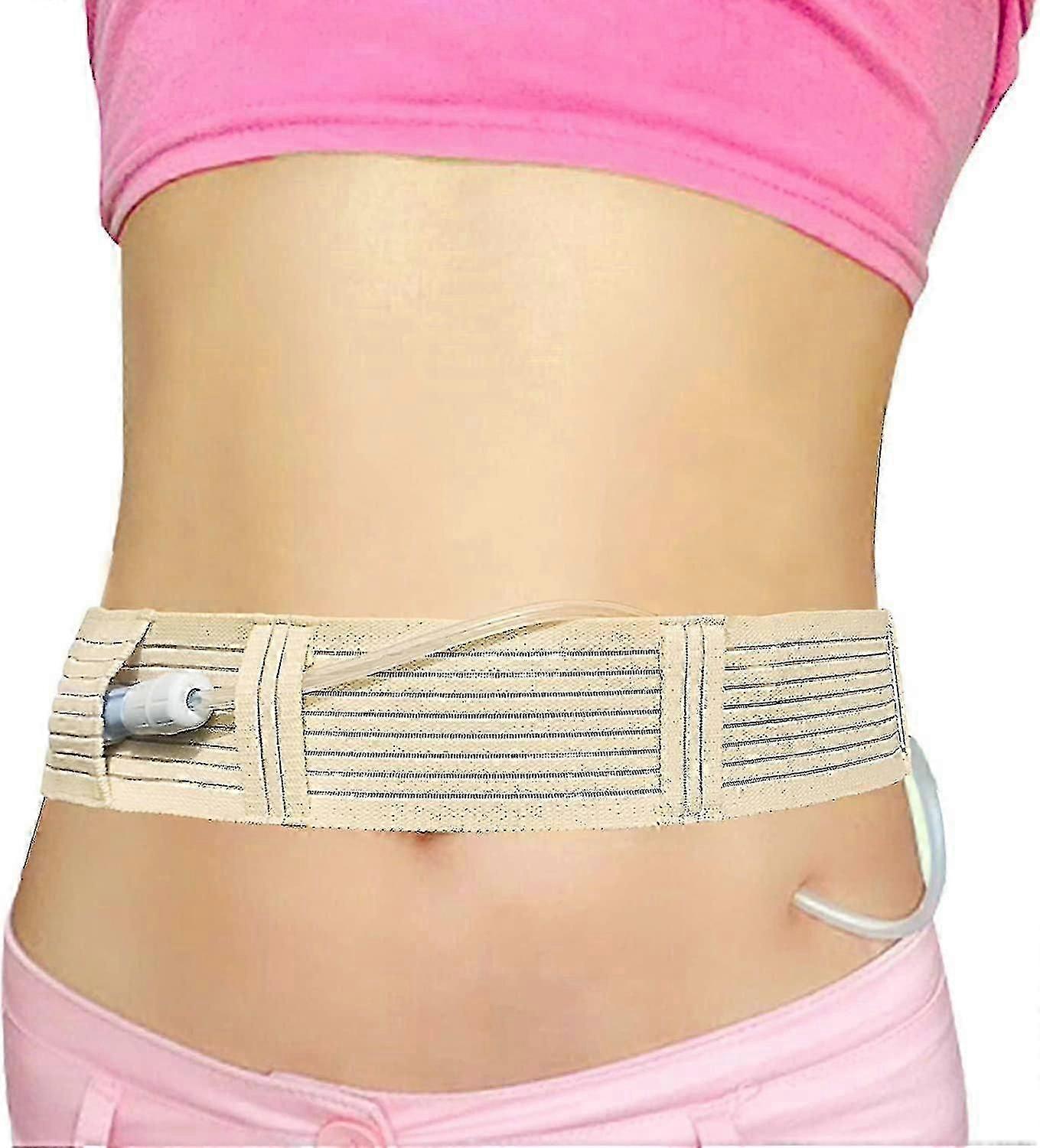 Peritoneal Dialysis Belt with PEG Tube Securer, Breathable Adjustable PD Catheter Support for Men/Women