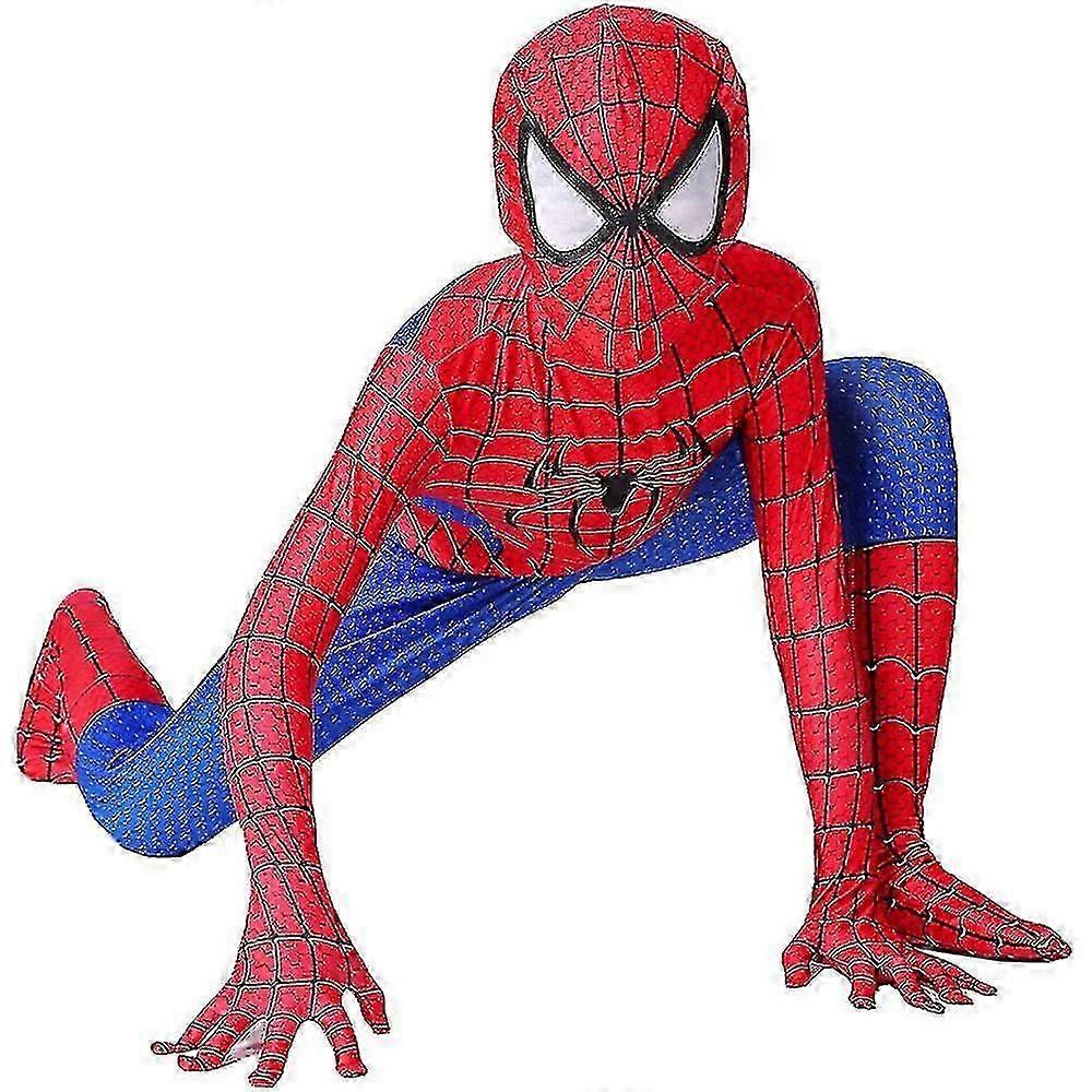 3-12 Years Kids Spider-man Cosplay Costume Party Jumpsuit-e