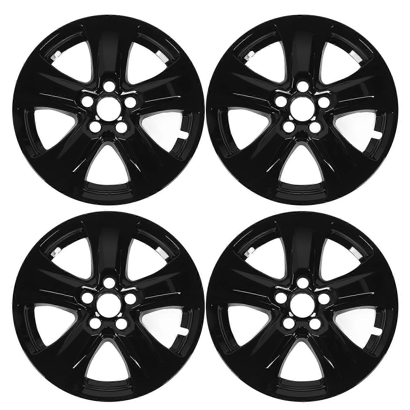 4 Pcs Wheel Hub Cap Glossy Black 17in Wheel Skins Hubcap Replacement for XLE LE 2019 to 2023