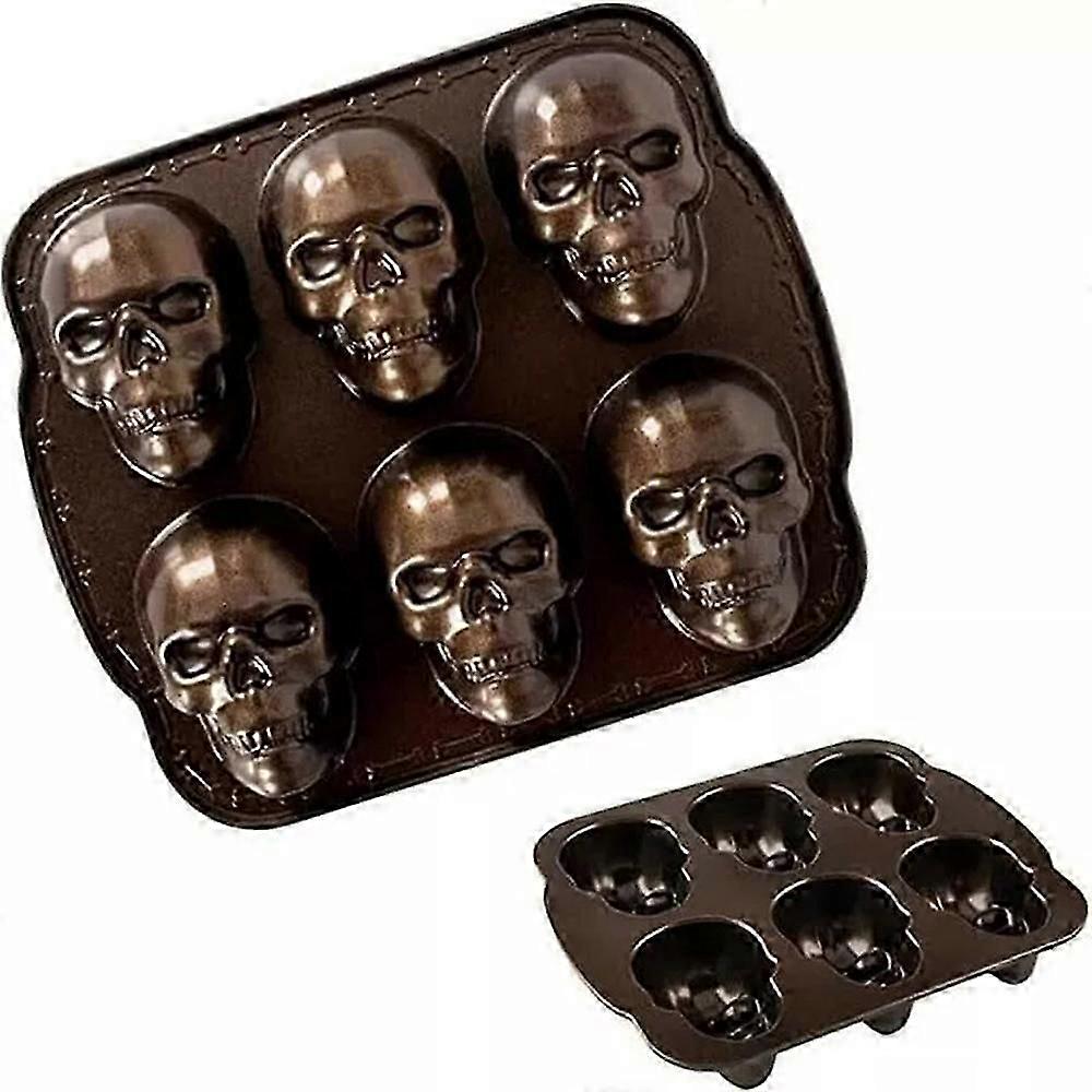 Skull-Shaped Baking Molds for Halloween Treats, Pizzas, and Themed Parties