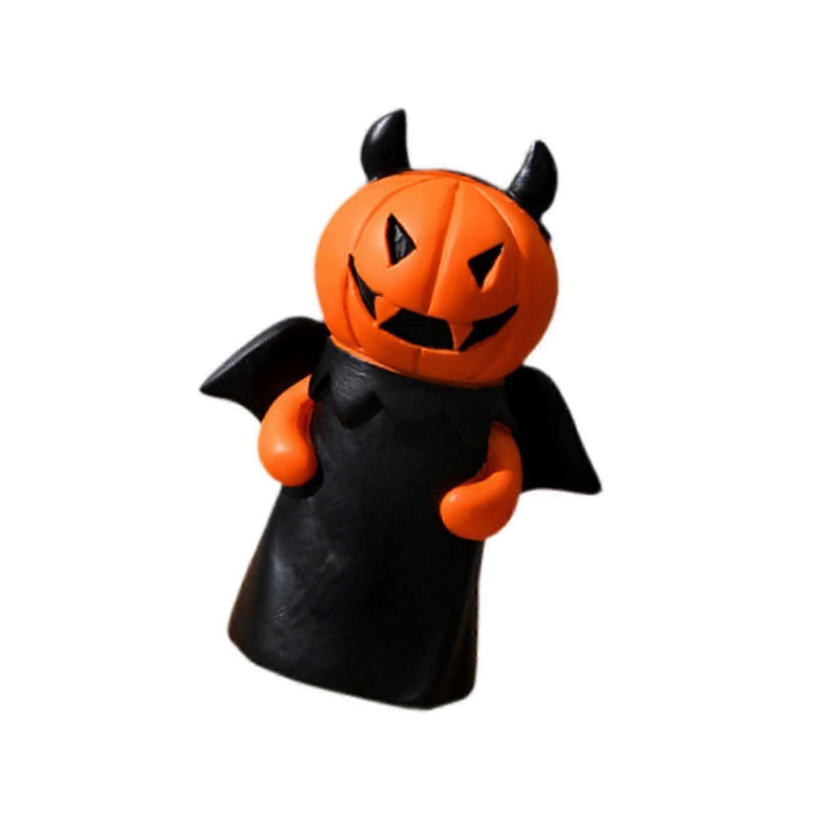 tabletop halloween ornament with mini pumpkins