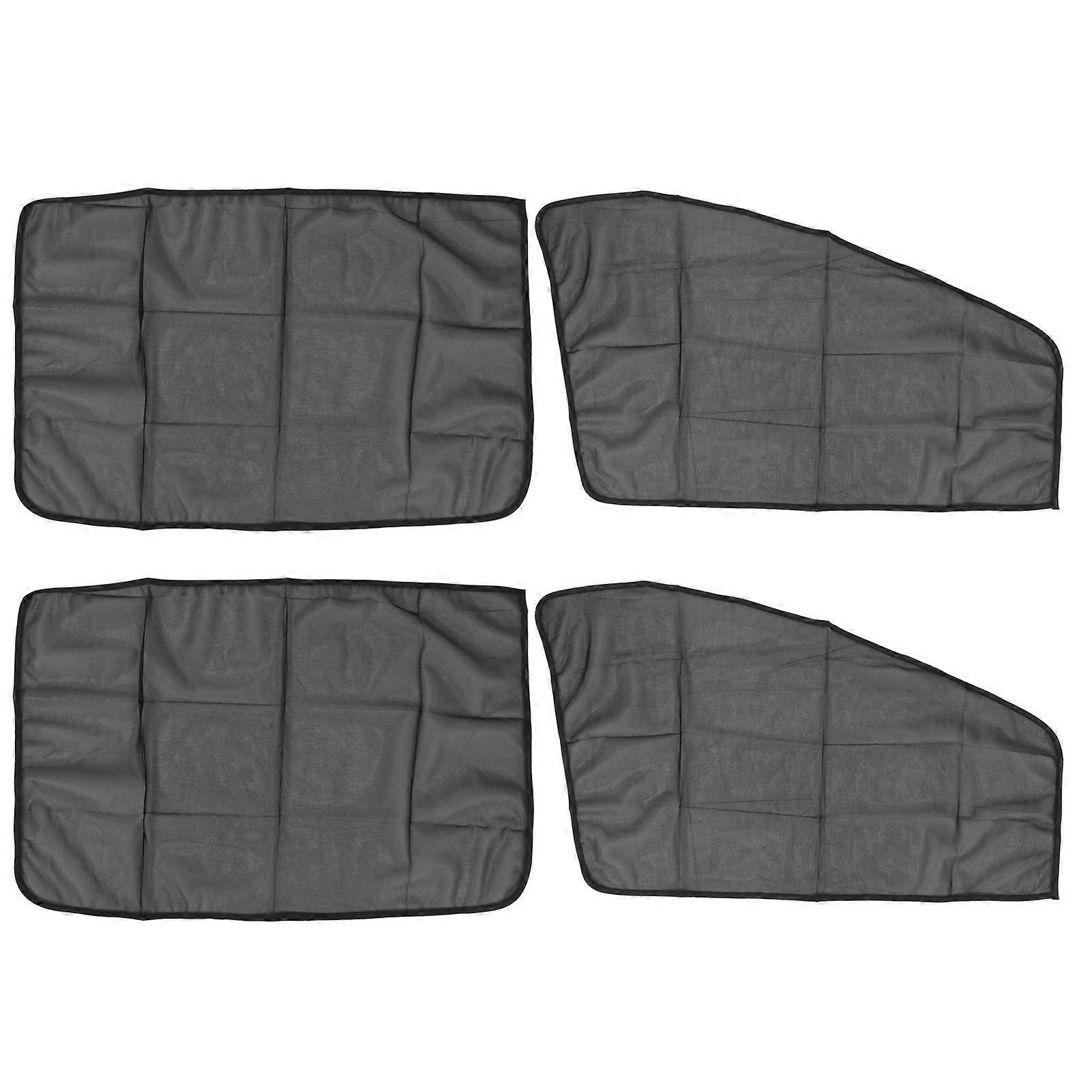 4Pcs Magnet Sun Shade Universal UV Protection Car Side Front Rear Window Curtain