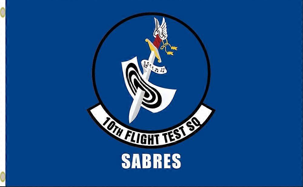 USAF 10th Flight Test Squadron SabresEnkeltsidet flagbanner
