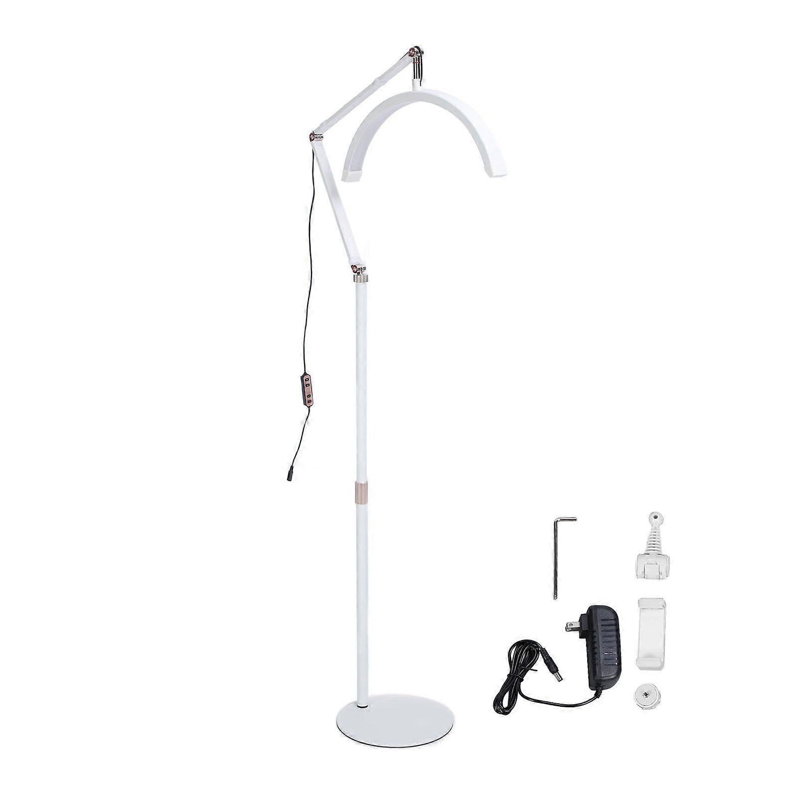 16 Inch 20W Lamp Half Moon Fill Light Adjustable Color Temperature Half Moon Lamp LED Photography Light with Phone Clip 110240V White HD M2X US Plug