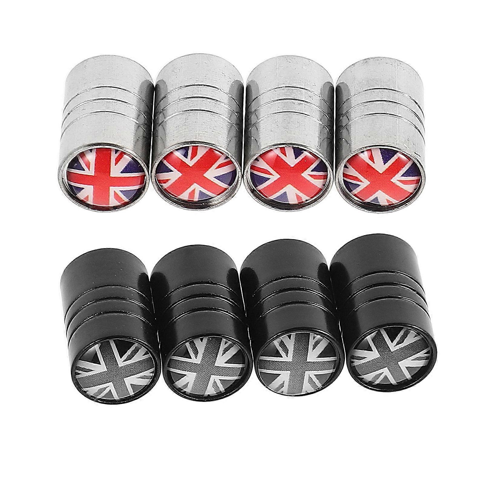 8Pcs Aluminum Alloy Car Valve Caps for Car Tyre Use Assorted Color Covers