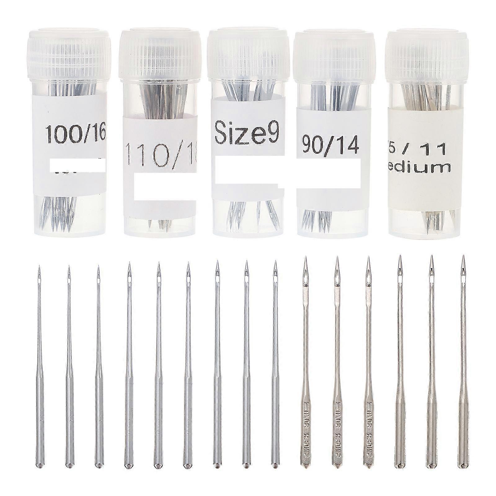 50Pcs Stainless Steel Stitching Needles In Silver For Sewing Machines And Craft Projects