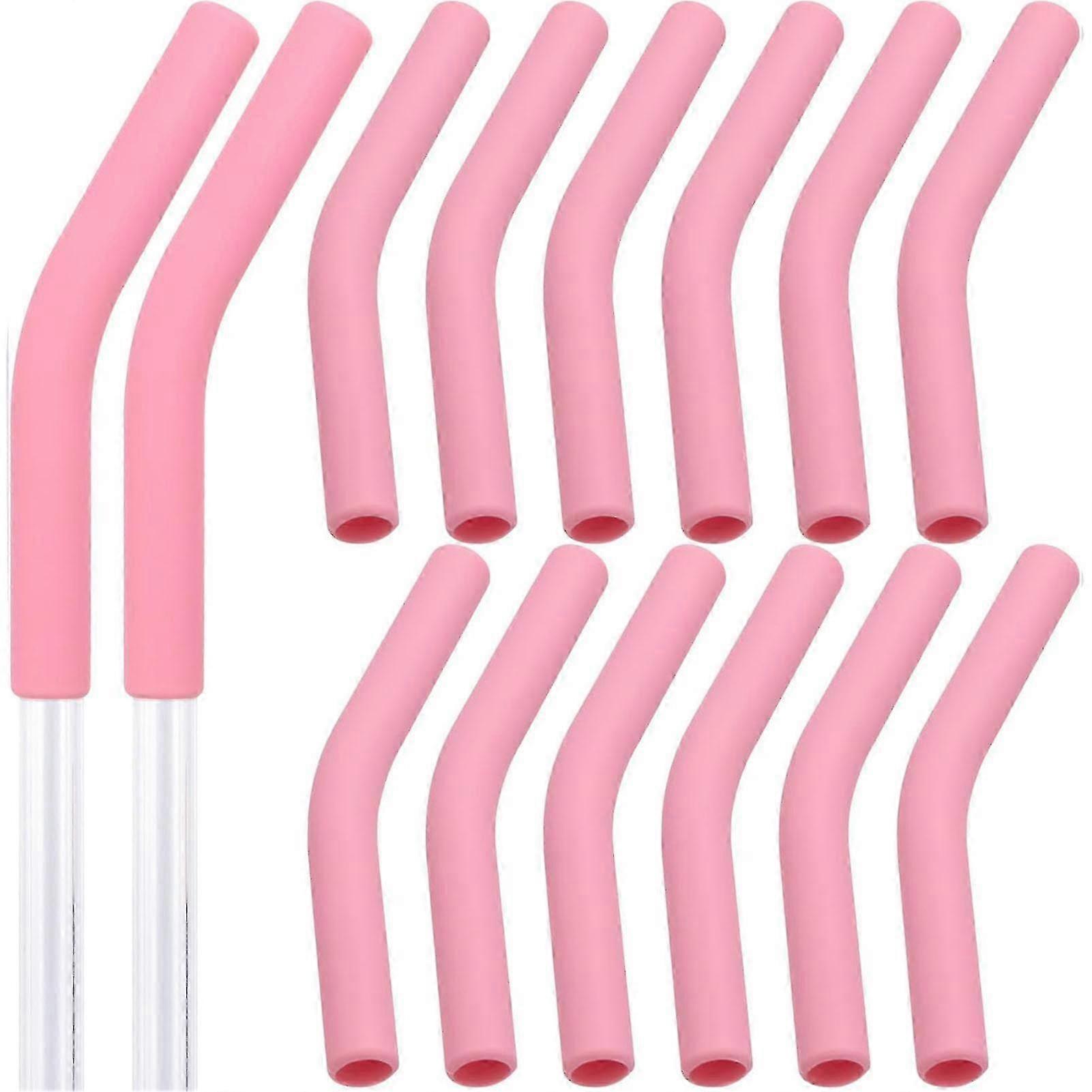 12pcs Reusable Silicone Straw Tips Durable Environmentally Friendly Straw Tip with Sufficient Flexibility for Stainless Steel Metal Straws