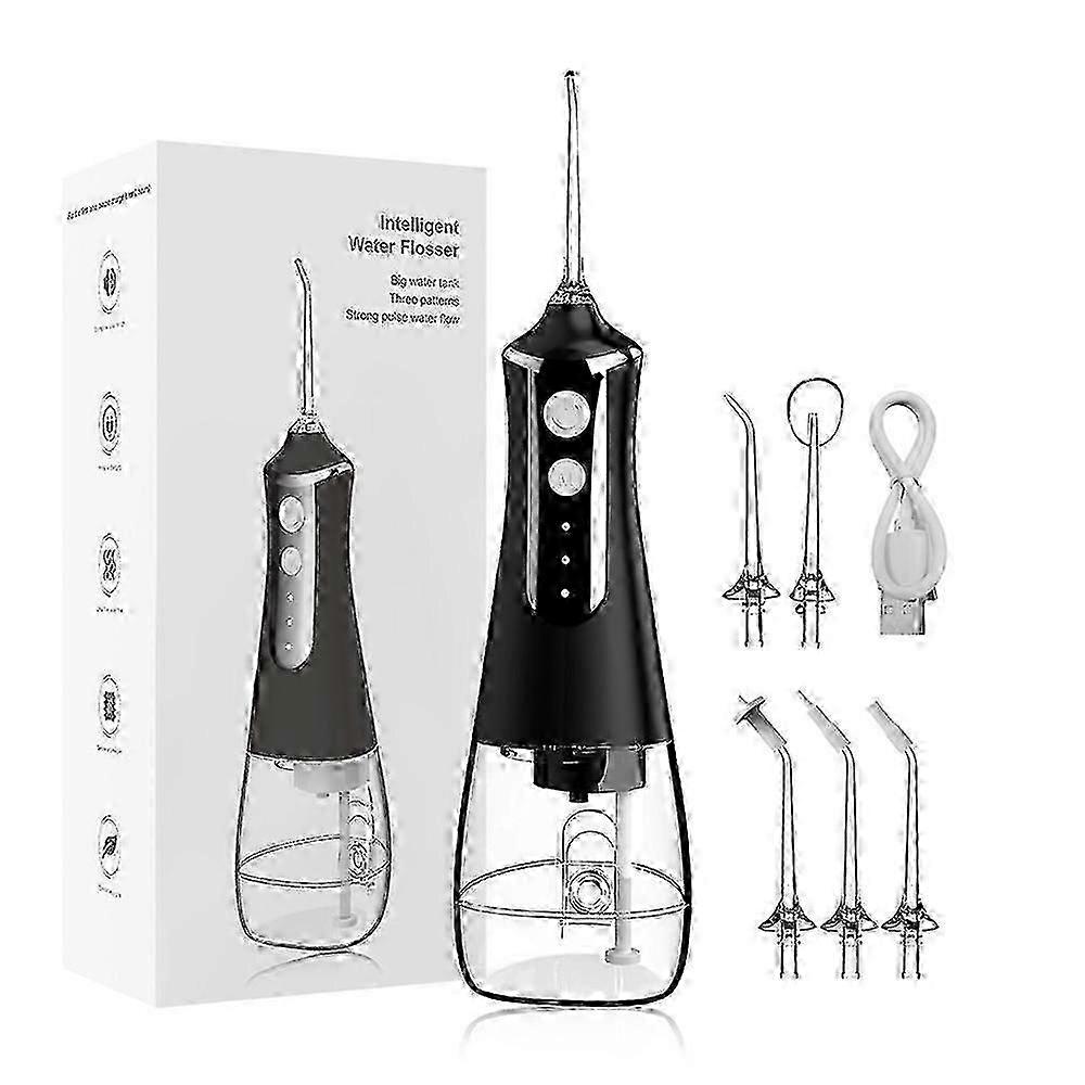 Water Floss Floss, 5 Cleaning Modes, Oral doucher for Removing Plaque, IPX7 Waterproof and Rechargeable, Suitable for mild Gums (300ml)