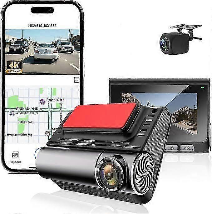 Car 4K HD night vision dash recorder-4K dual recording 3-inch HD display + 128g memory card