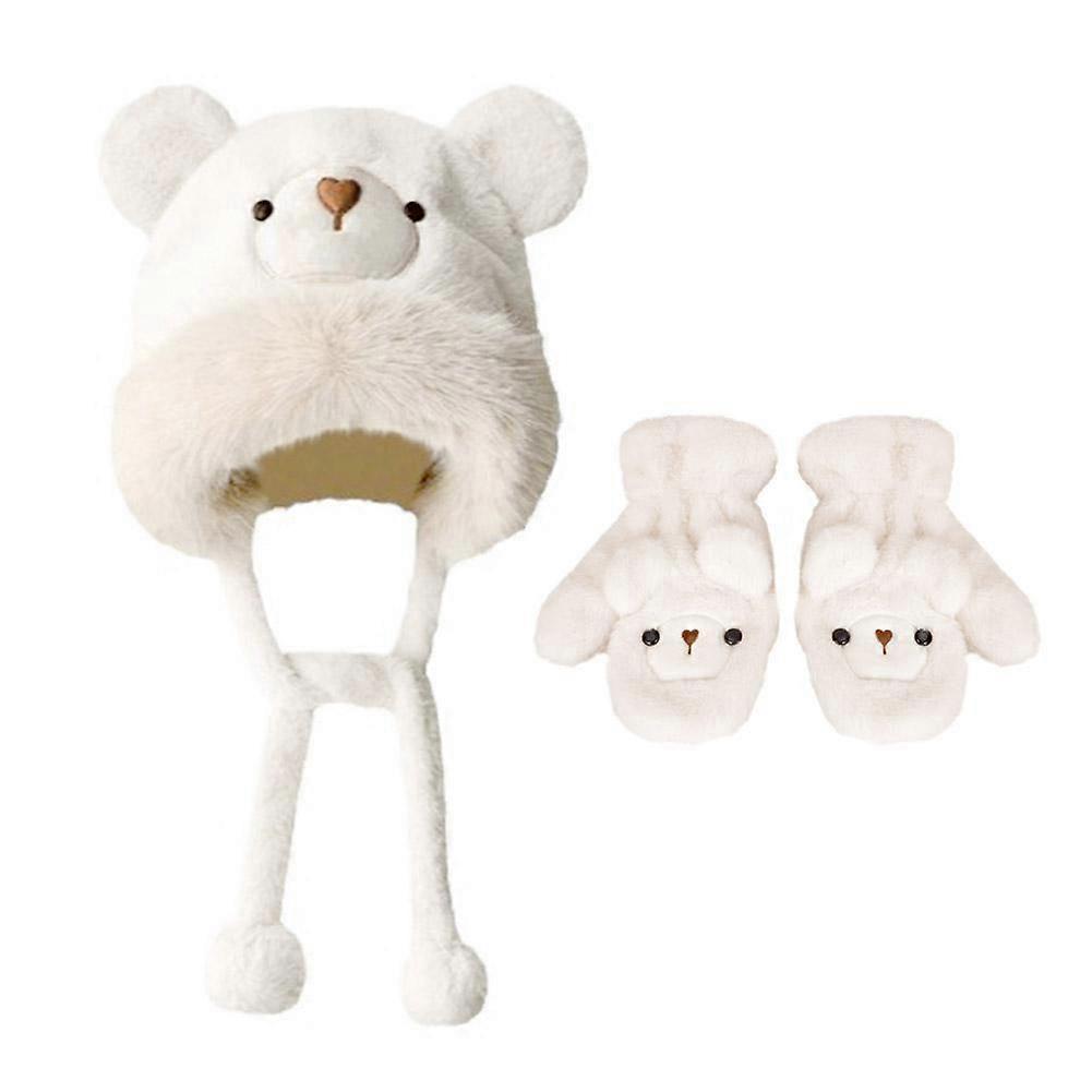 Bear Hat Plush Teddy Bear Ear Hat Thickened Cute And Stylish Autuminter