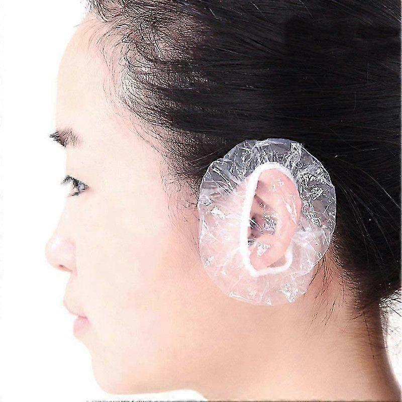 100PCS Ear Protector Caps Disposable Clear Shower Water Ear Covers Disposable