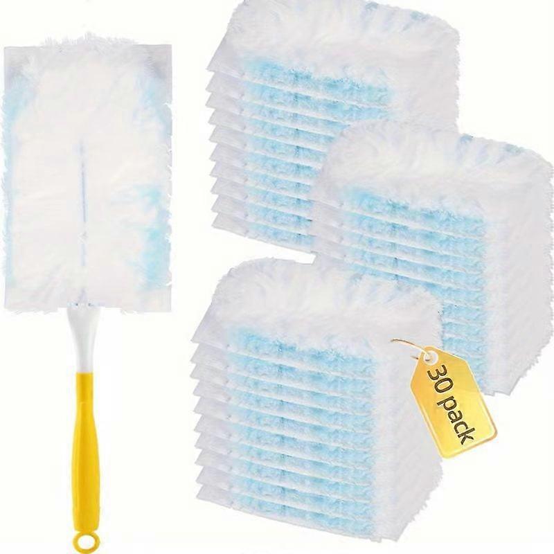 30ct Duster Refills, Static Dust Brush Replacement Heads Compatible with Swiffer Duster for Electronics, Furniture, Blinds, Ceiling Fans