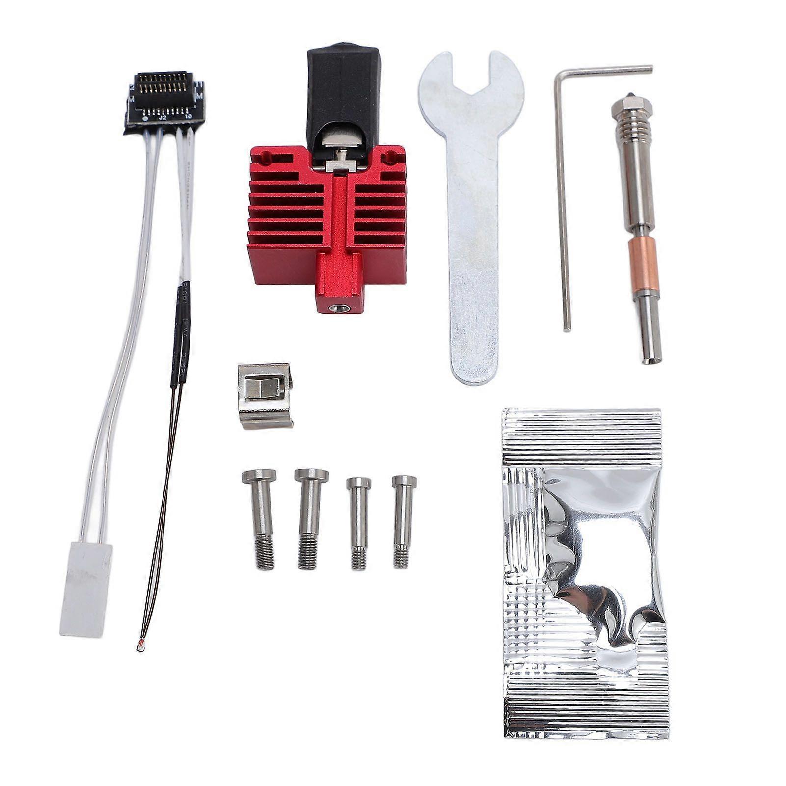 Extruder Hotend Kit 0.4MM Detachable Hardened Steel Nozzle 60W Ceramic Heater Thermistor Wire Hot End for Lab P1P P1S
