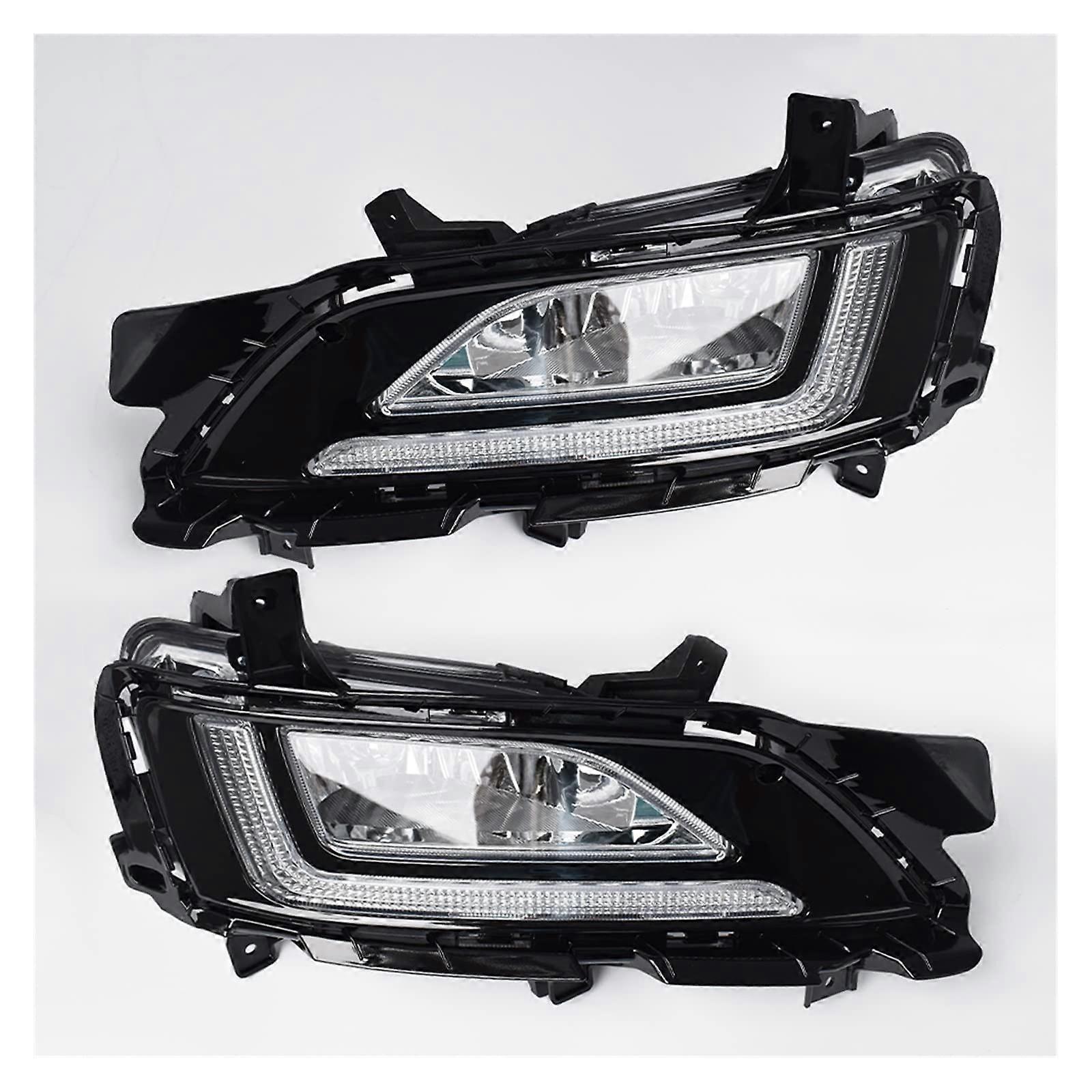Fog Light Cover Lamp Frame For Hyundai Tucson 2019 2020 LED Fog Lamp Cover Daytime Running Lights 12V DRL