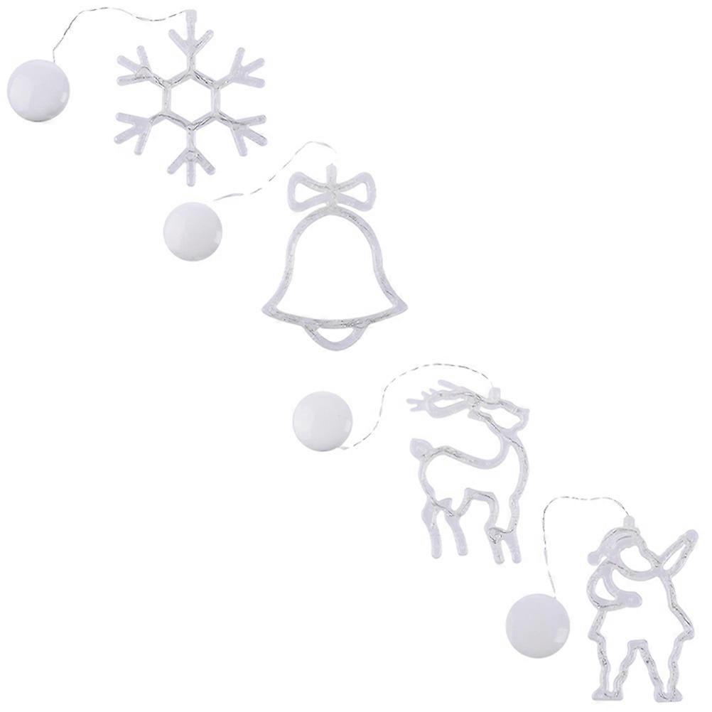 Suction Light Pendant Christmas Window Lights for Decor 12Pcs Silver