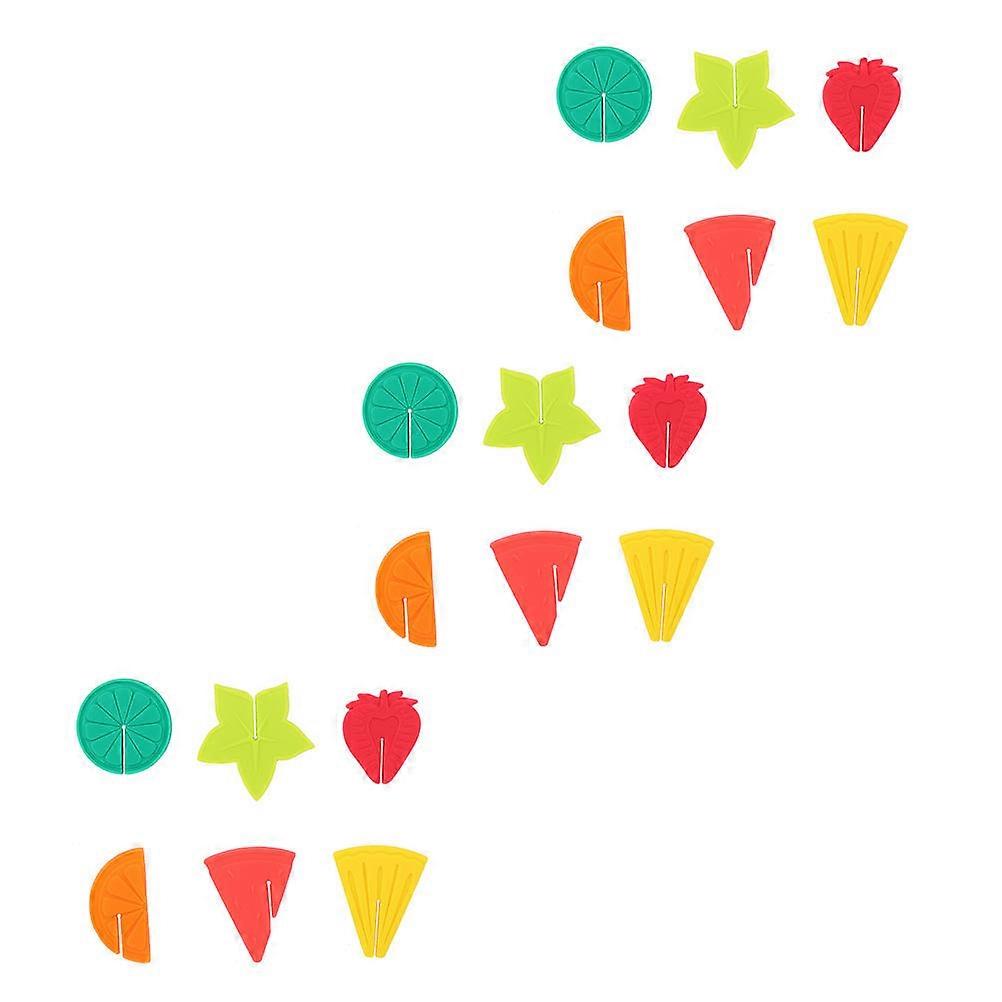 Creative Drink Marker Silicone Wine Glass Ornament for 18Pcs