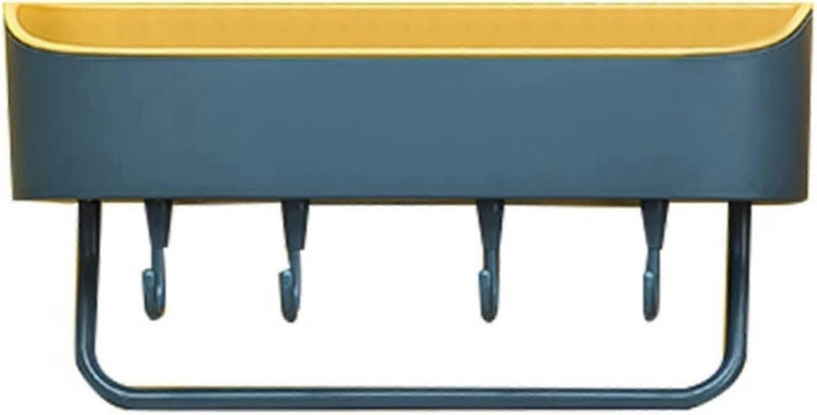 Perforated Bathroom WallMounted Storage Rack Plastic Kitchen Organizer, Simple MultiFunctional Storage Rack