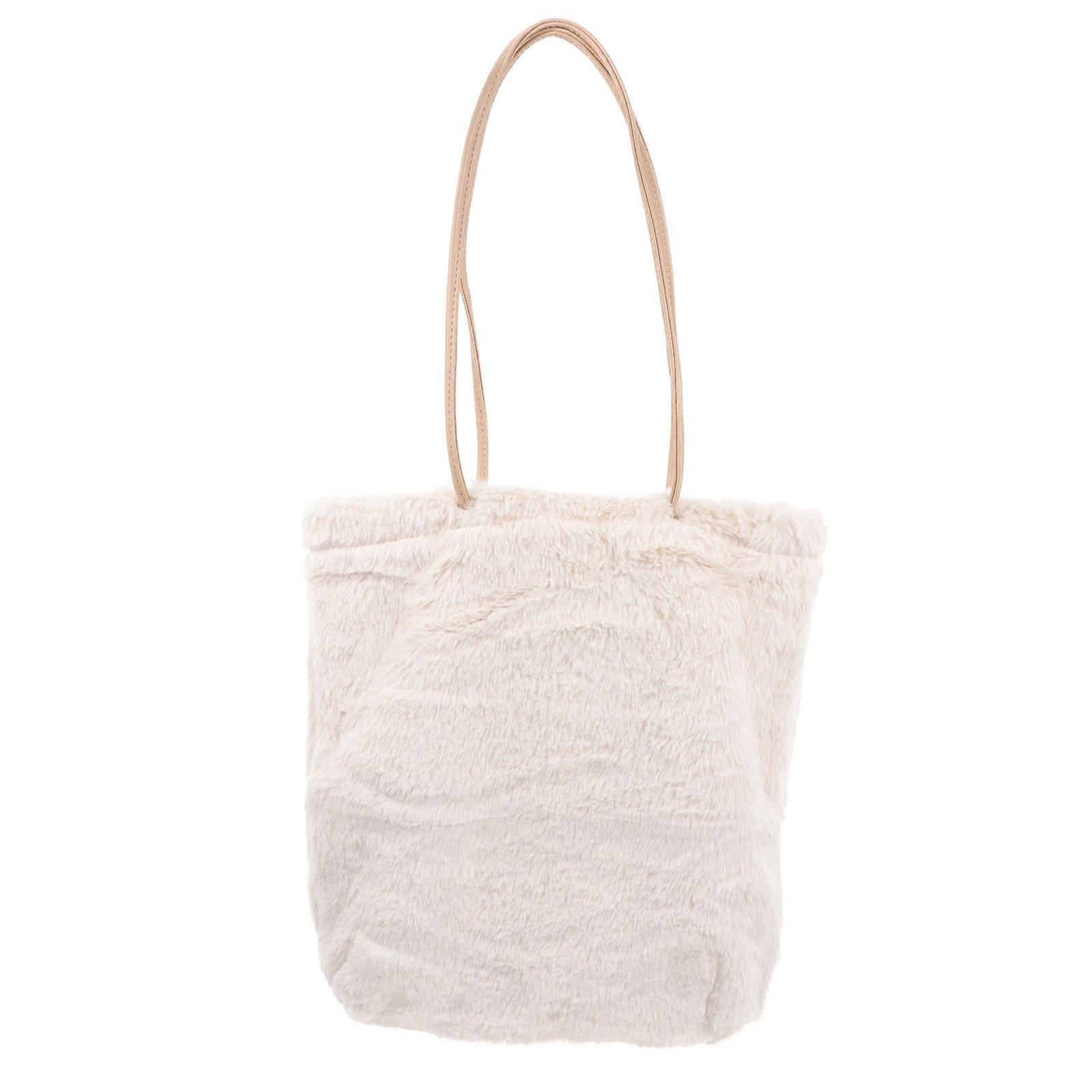 Fashion Plush Handbag Shoulder Bag for Storage Use 1Pcs Single Pouch