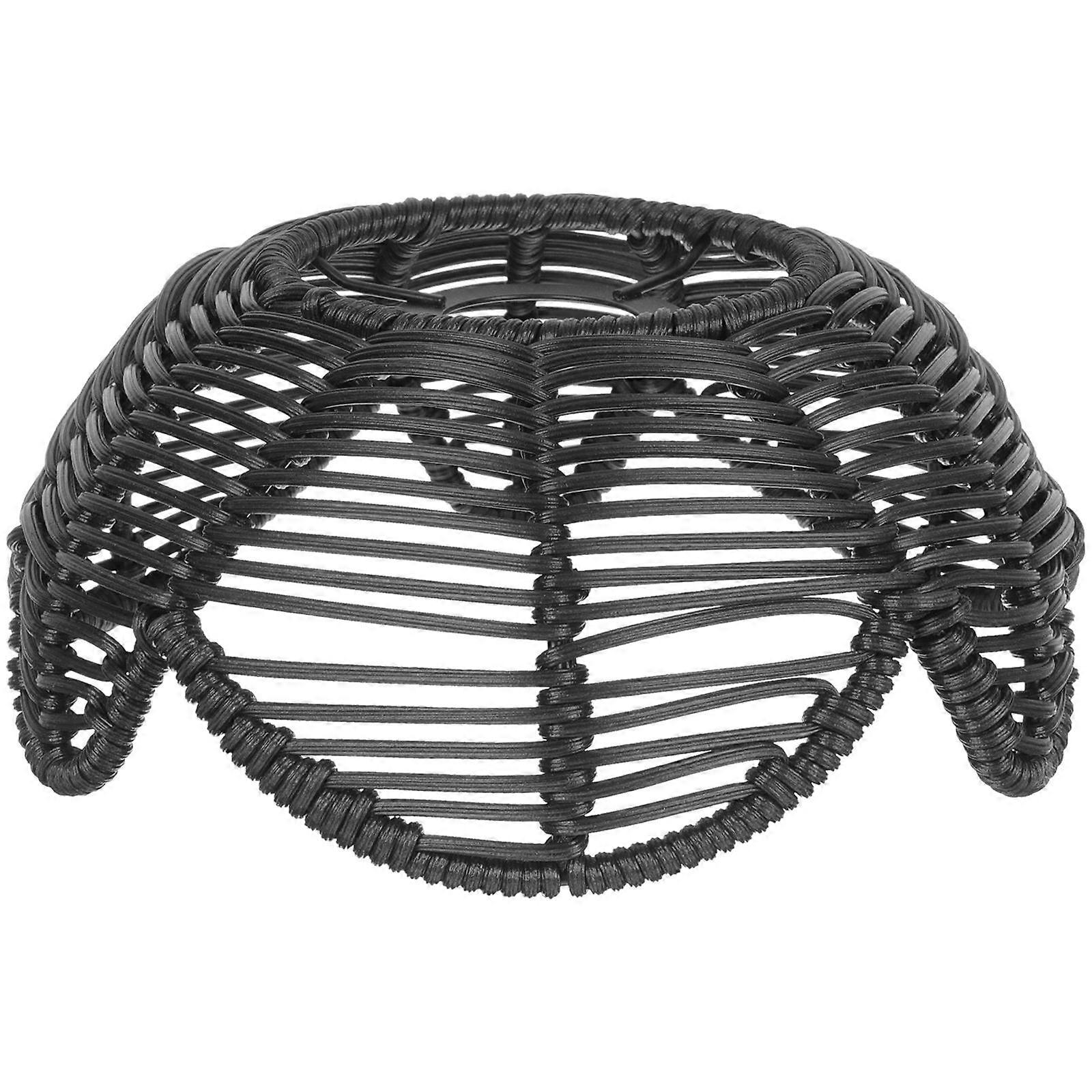 Handwoven Rattan Ceiling Light Shade Decorative Cover Lotus Design For Attic Warehouse 1 Pcs