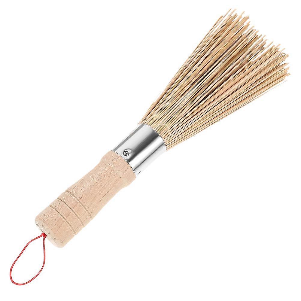 2Pcs Bamboo Cleaning Brush With Long Handle Designed For Kitchen Use And Wok Scrubbing