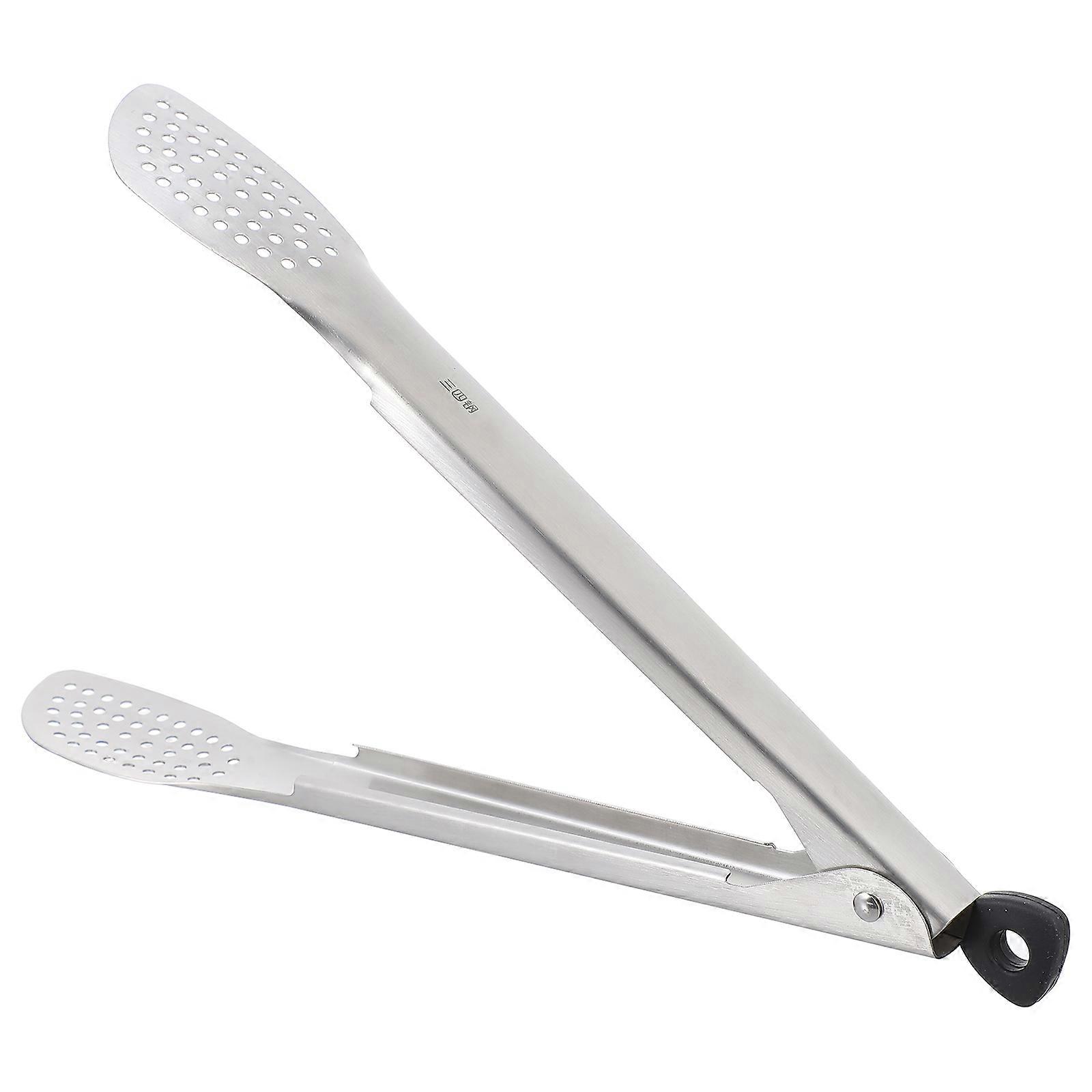 Useful Food Tong for Kitchen Use 3Pcs Stainless Steel Head Clamp