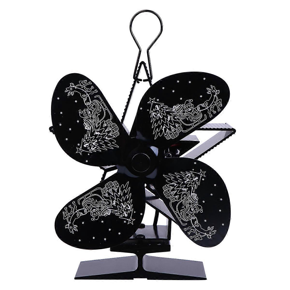 Xmas Fireplace Fan 3 Pcs For Homeowners Winter Time 7.1X11.2 Inches Creative Design Air Circulation Feature