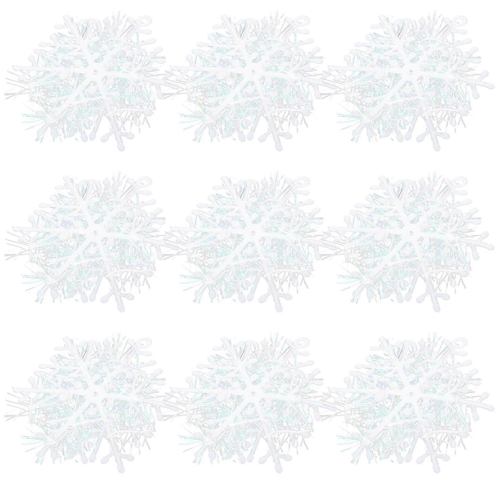 Christmas Ornaments Plush Snowflake Pendant for Tree Decoration 180Pcs