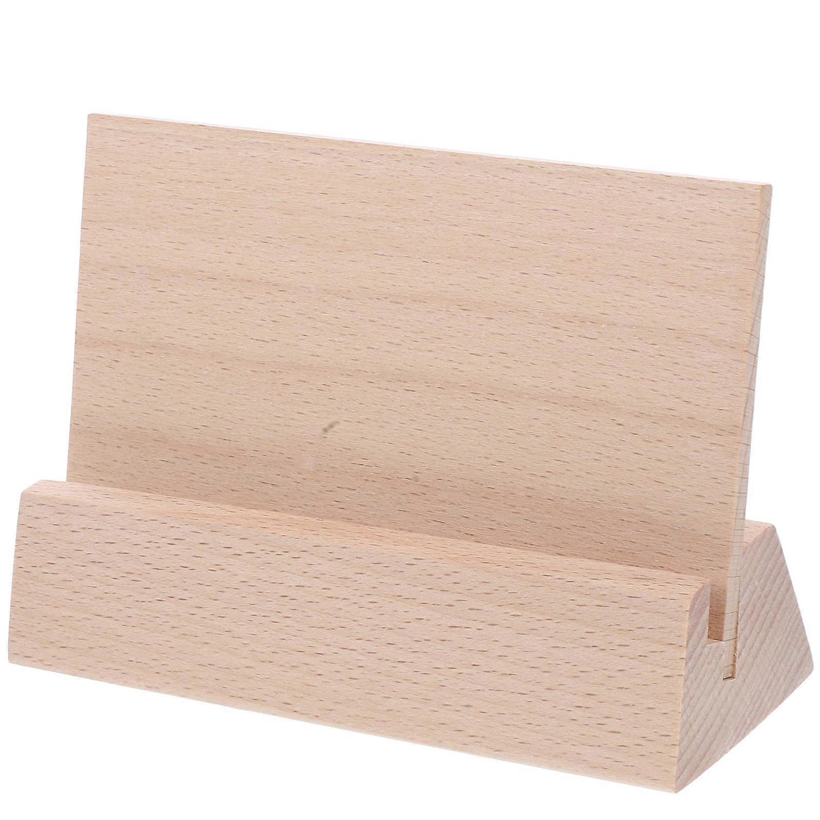 Wooden Desk Calendar Base Card Display Holder for 4Pcs Table Display