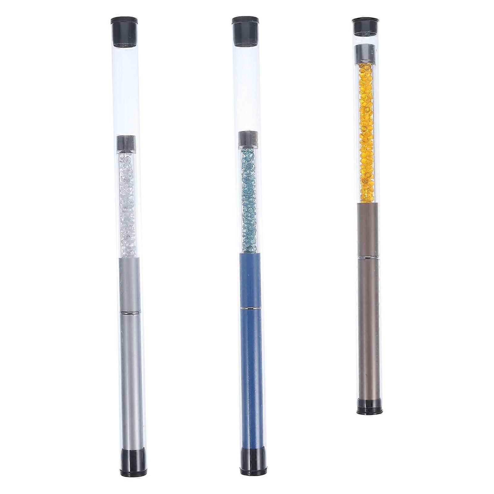 Assorted Color Nail Art Brush 3Pcs for Precise Nail Gel Drawing Tool