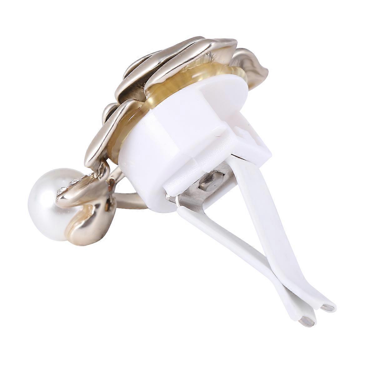 Car Vent Clip Golden Rose Shape for Aromatherapy Diffuser 2Pcs