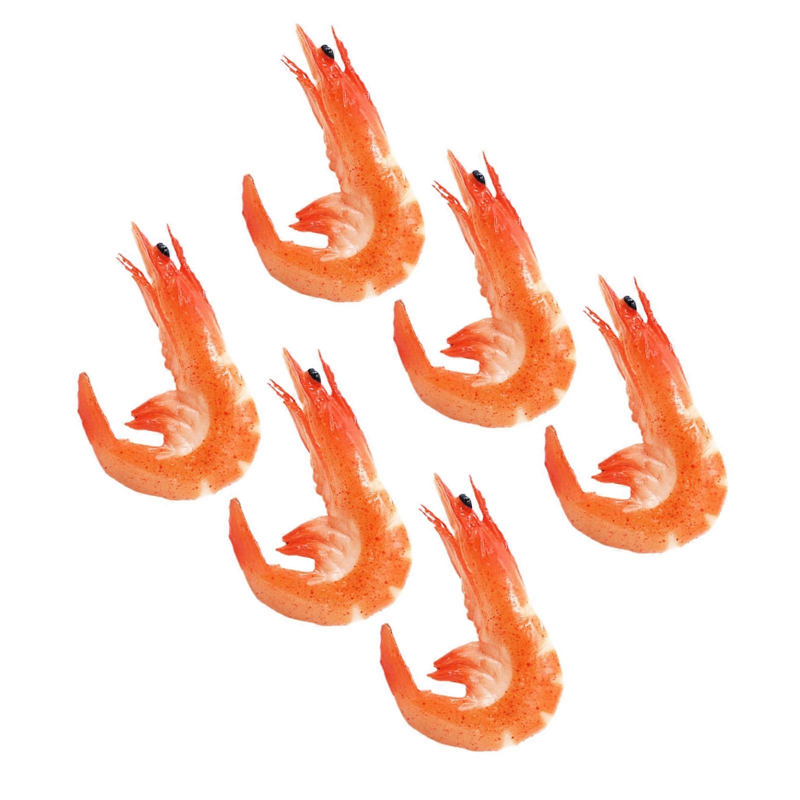 Artificial Food Model Cooked Shrimp for Decoration 30Pcs Collection