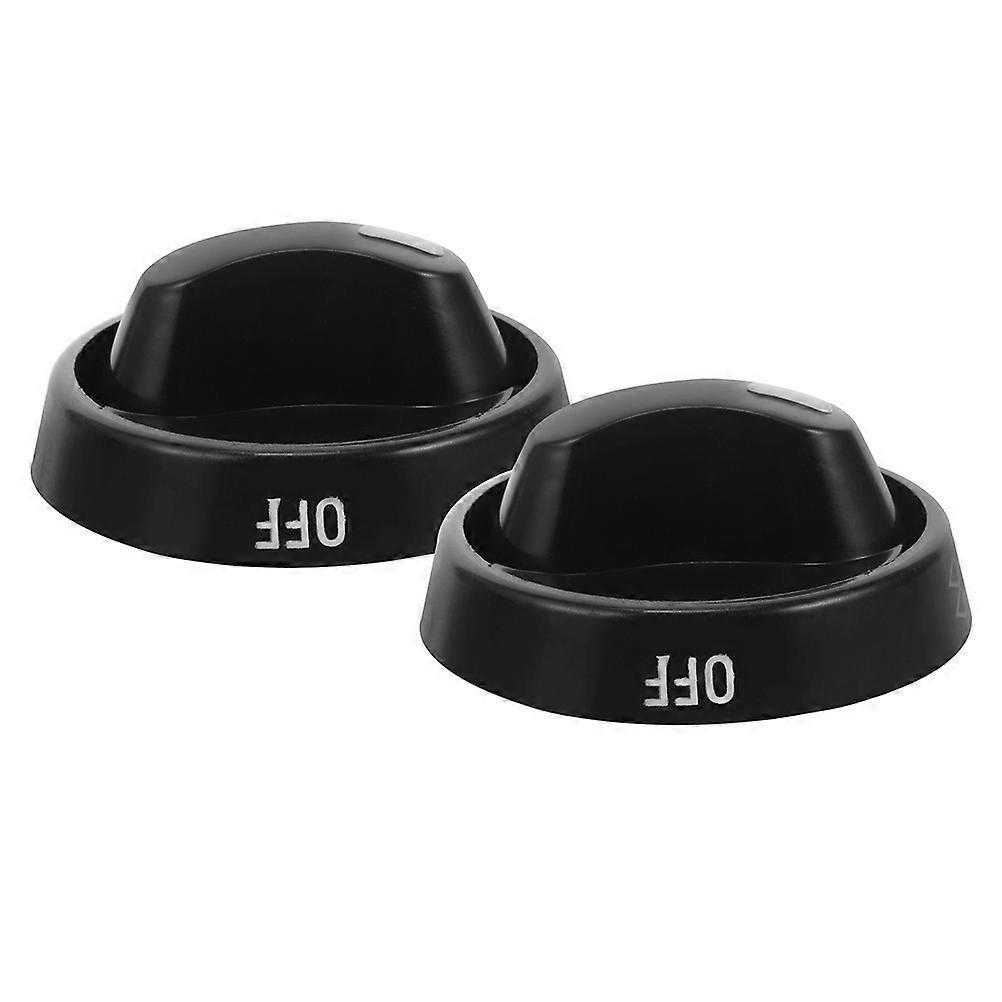 Black Stove Knobs Plastic for Gas Stove Control 6Pcs Kitchen Supplies