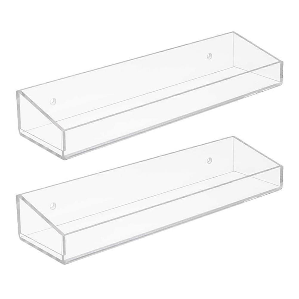 Rectangular Wall Mounted Storage Shelf For Home Organization In Bathroom And Kitchen 2Set
