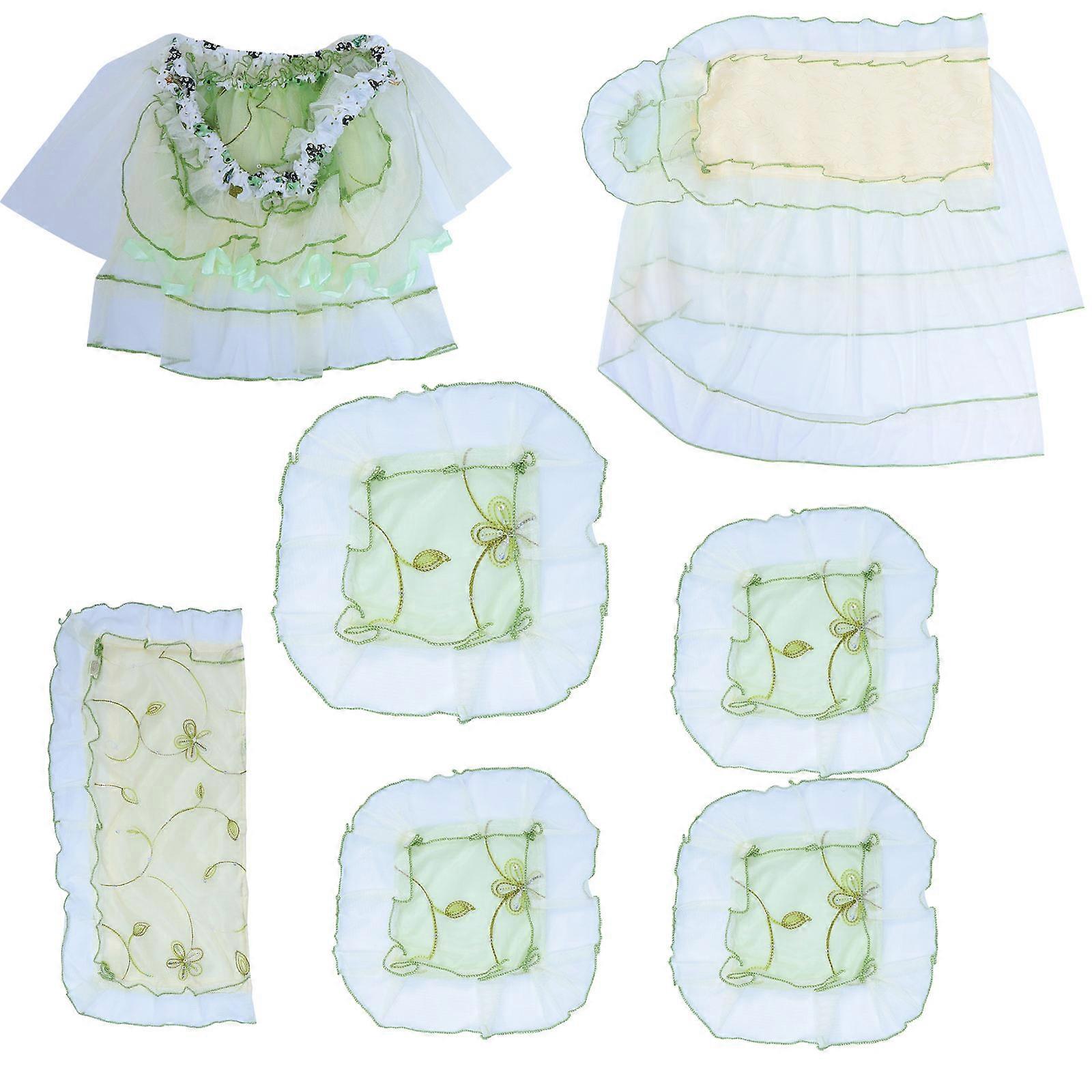 Computer Protective Dust Cover Set For General Users 52x24cm Green Functional 7Pcs