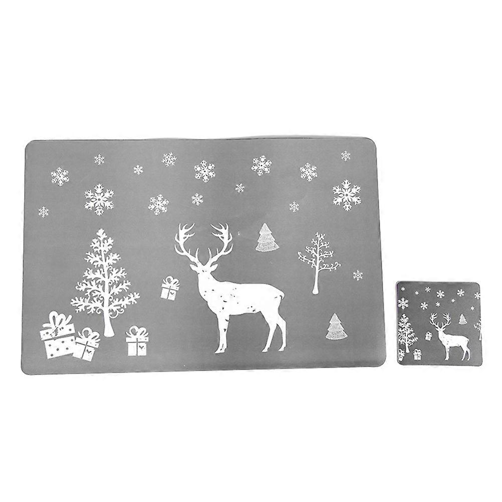 Christmas Placemat Dining Mats Set for Table Protection 36Pcs Cup and Mat Set