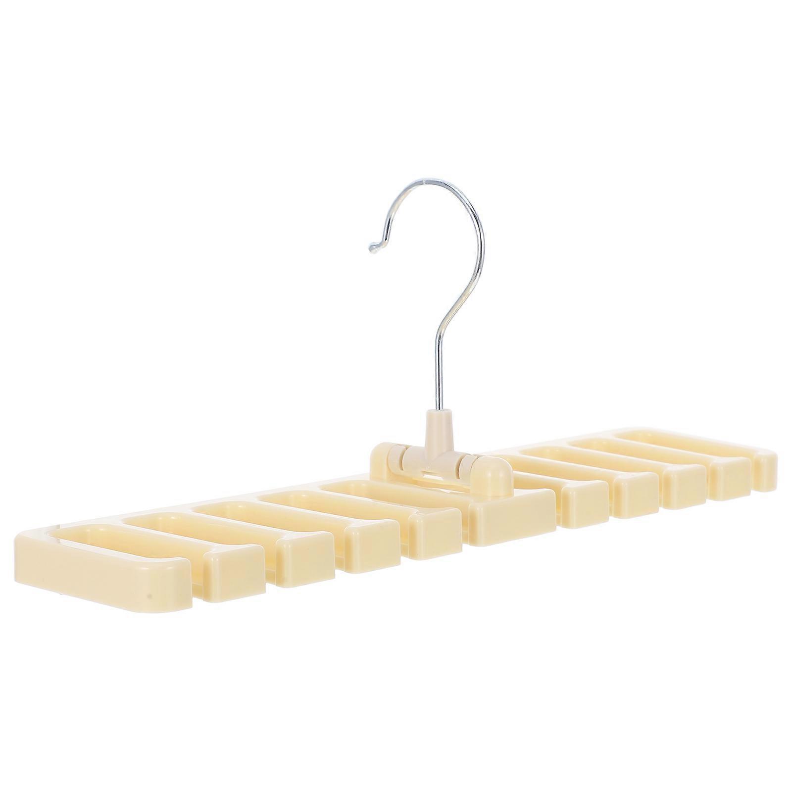 Space-Saving Tie Belt Rack Organizer with 8Pcs Hooks for Wardrobe