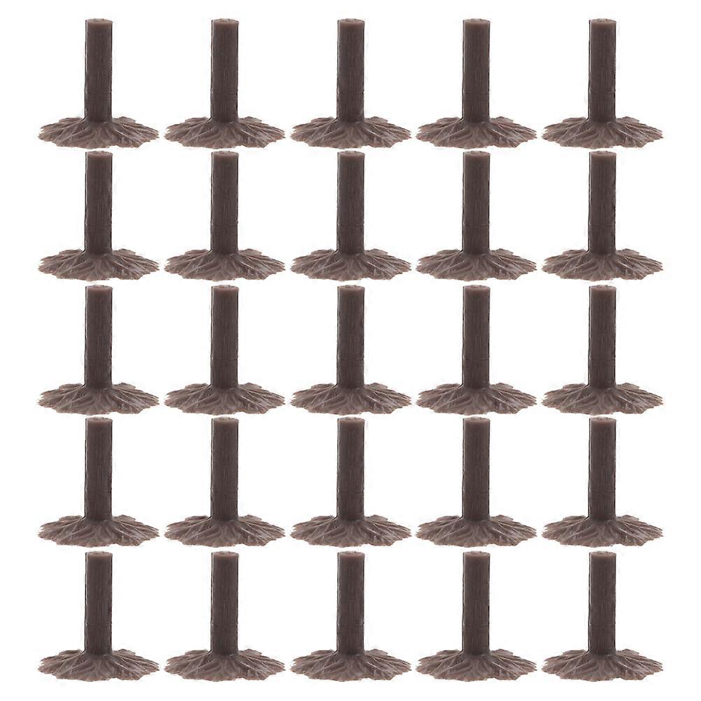Brown Model Tree Bases Plastic Tree Feet for DIY Miniature 200Pcs